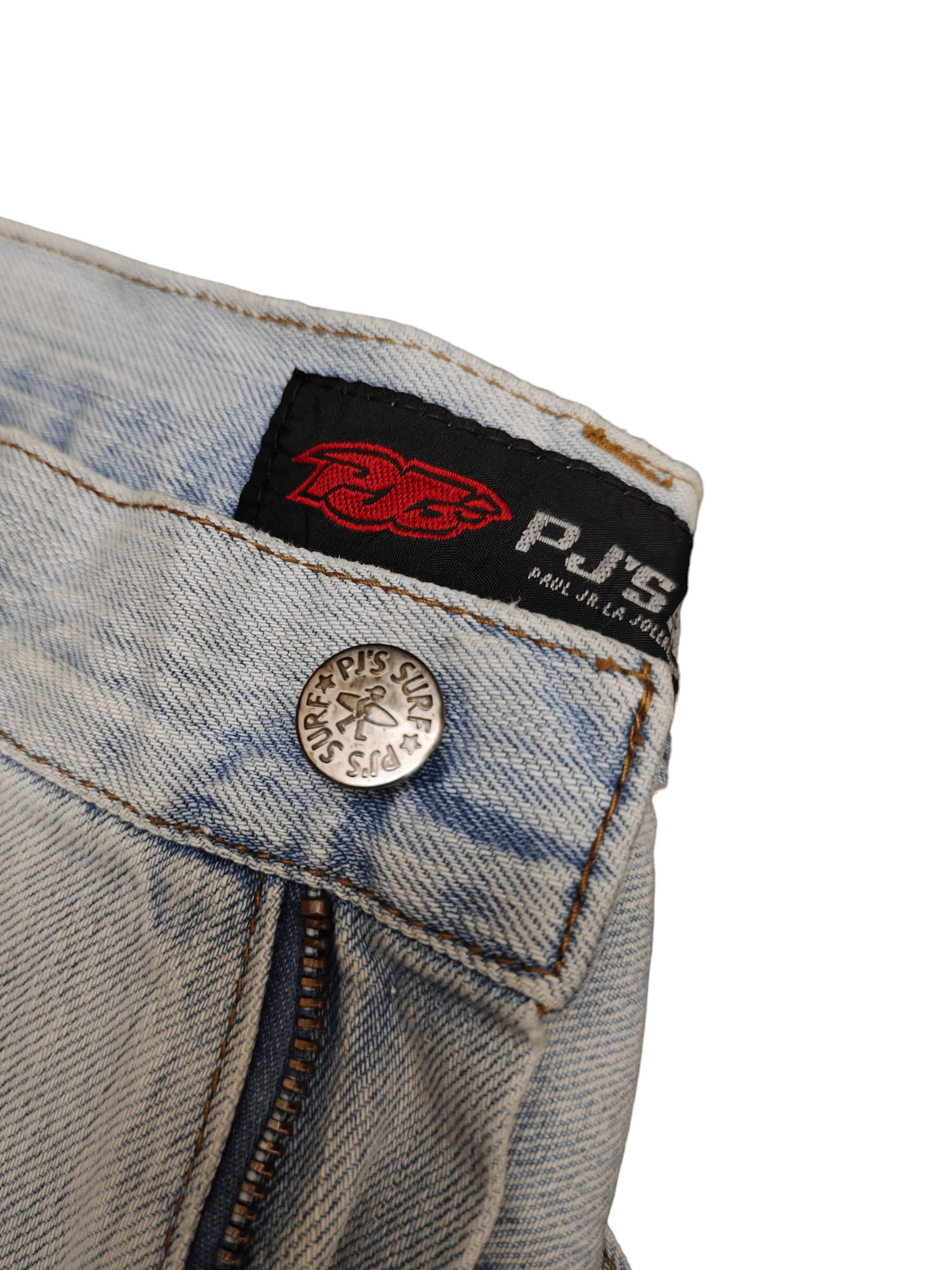 JNCO Baggy Jeans PJ Surf Light Wash Cargo Wide Leg Denim Y2k Jnco Size US 34 / EU 50 - 10 Thumbnail