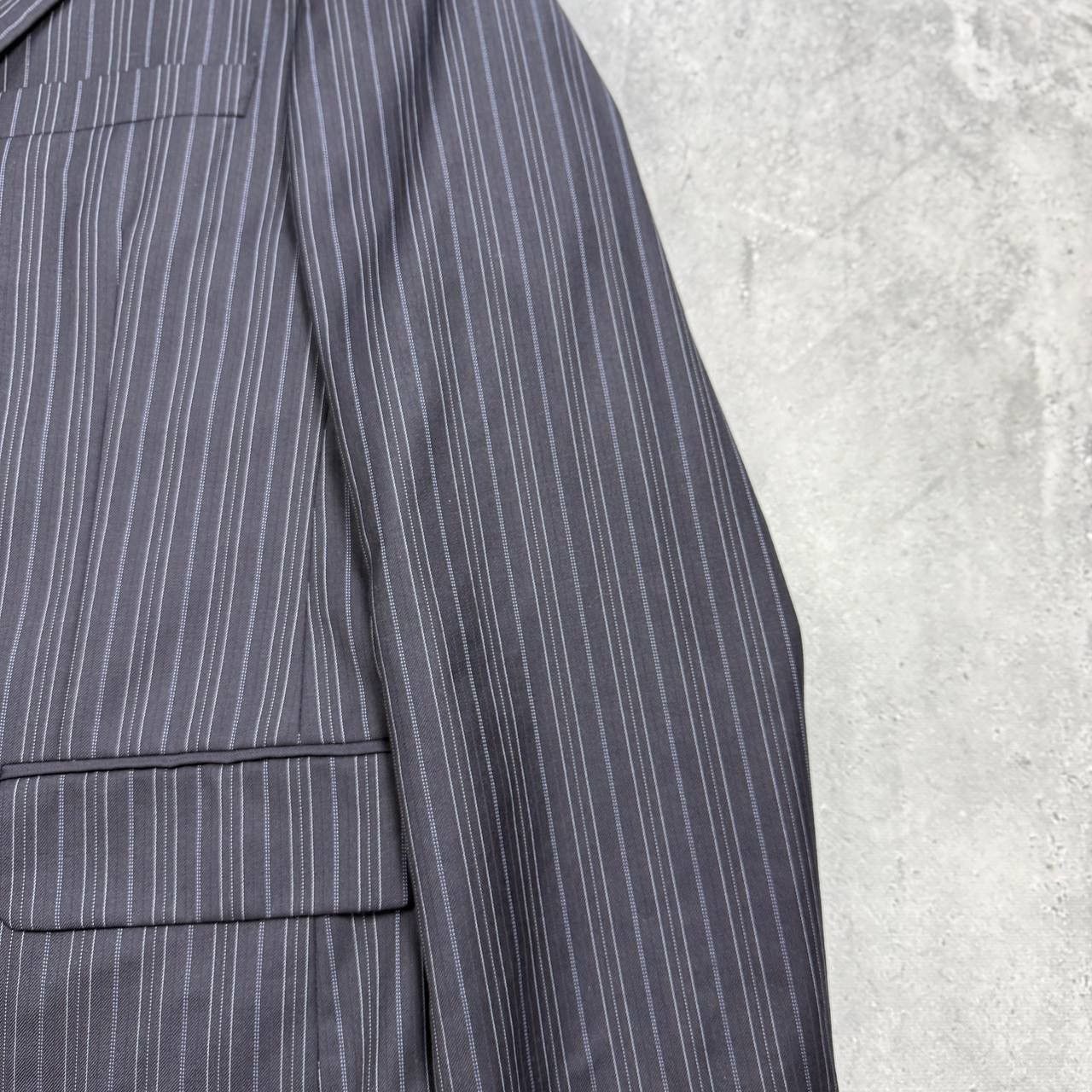 Kenzo Vintage Kenzo Homme Striped Three Button Wool Blazer Navy 50 Size 50R - 11 Thumbnail