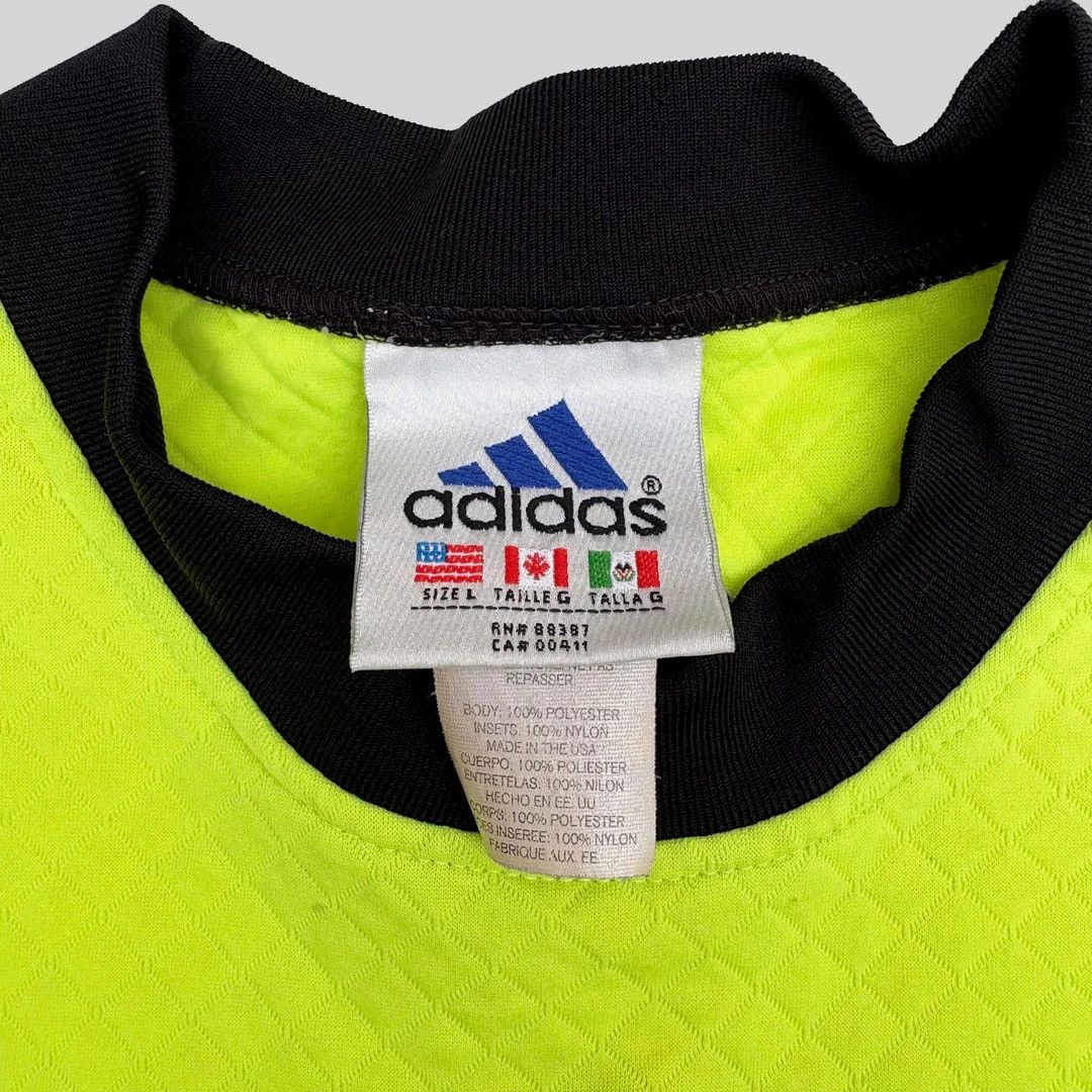 Adidas Adidas 1990 90s Vintage USA Made L/S Soccer Goalie Jersey Size US L / EU 52-54 / 3 - 4 Thumbnail