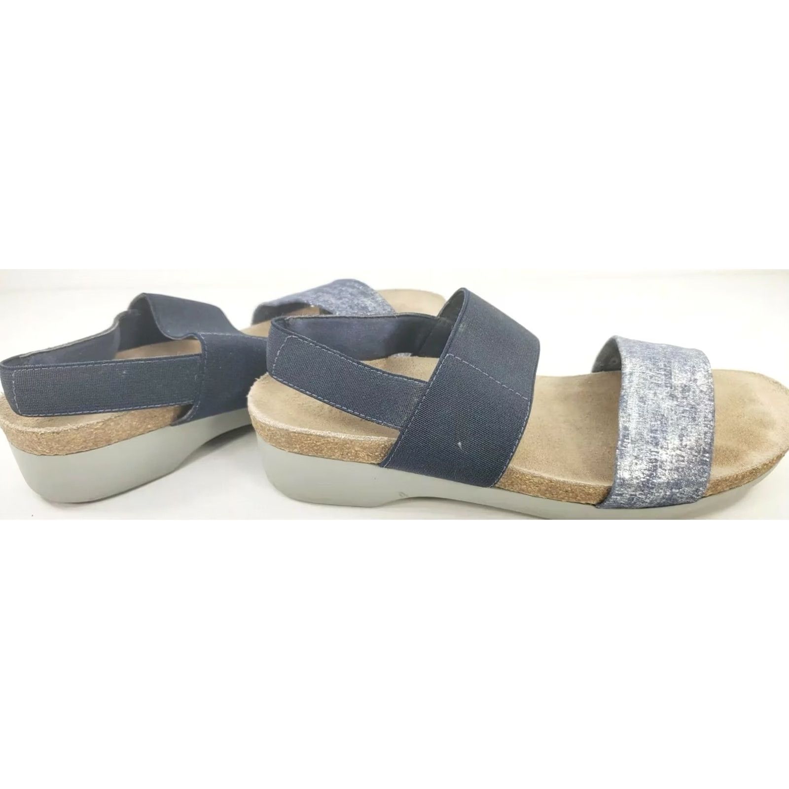 Vintage Munro Pisces Slingback Sandal Women's 6M Navy Blue Metallic Size US 6 / IT 36 - 6 Thumbnail