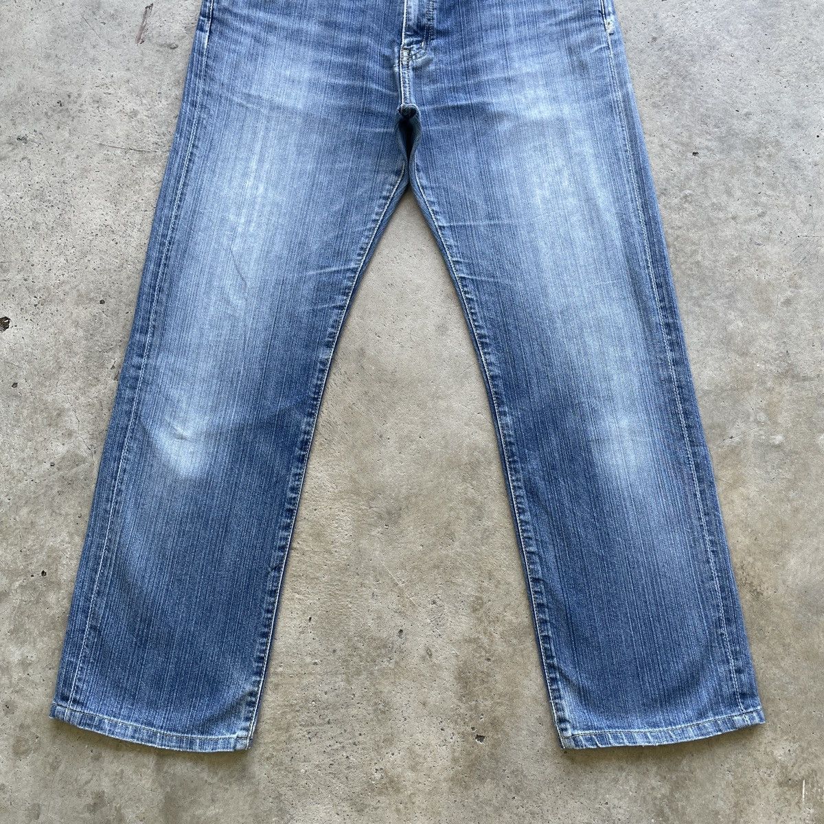 Japanese Brand × Jean × Vintage W33x28.5 Vintage Japanese Jeans Faded Denim Pants Size US 33 - 4 Thumbnail