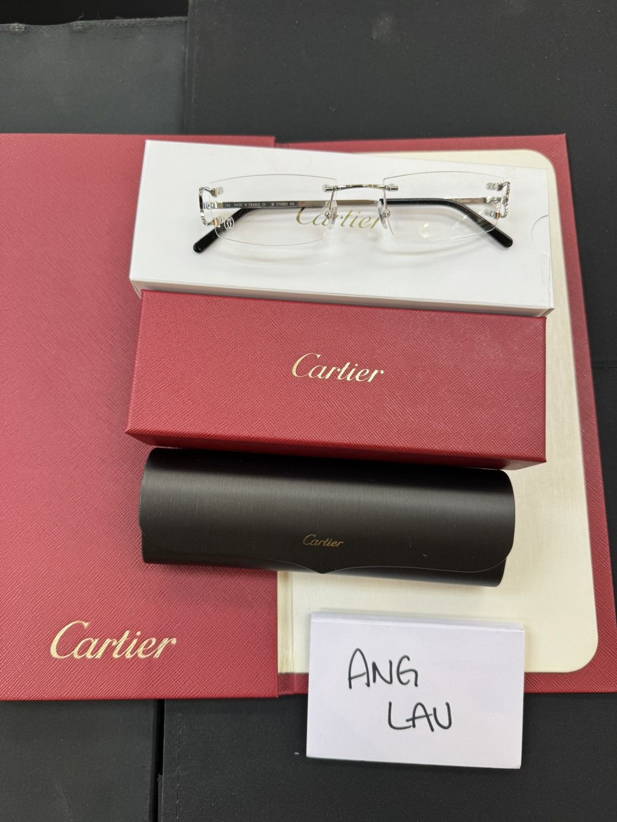 Cartier NEW Cartier Platinum Big C’s Eyeglasses Glasses Size ONE SIZE - 1 Thumbnail