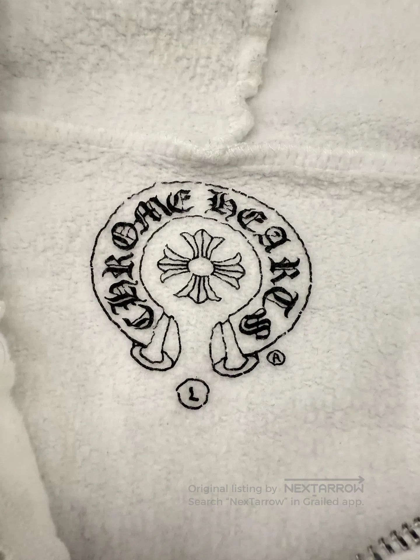 Chrome Hearts Chrome Hearts White Zip Hoodie with Prints. Size US L / EU 52-54 / 3 - 4 Thumbnail