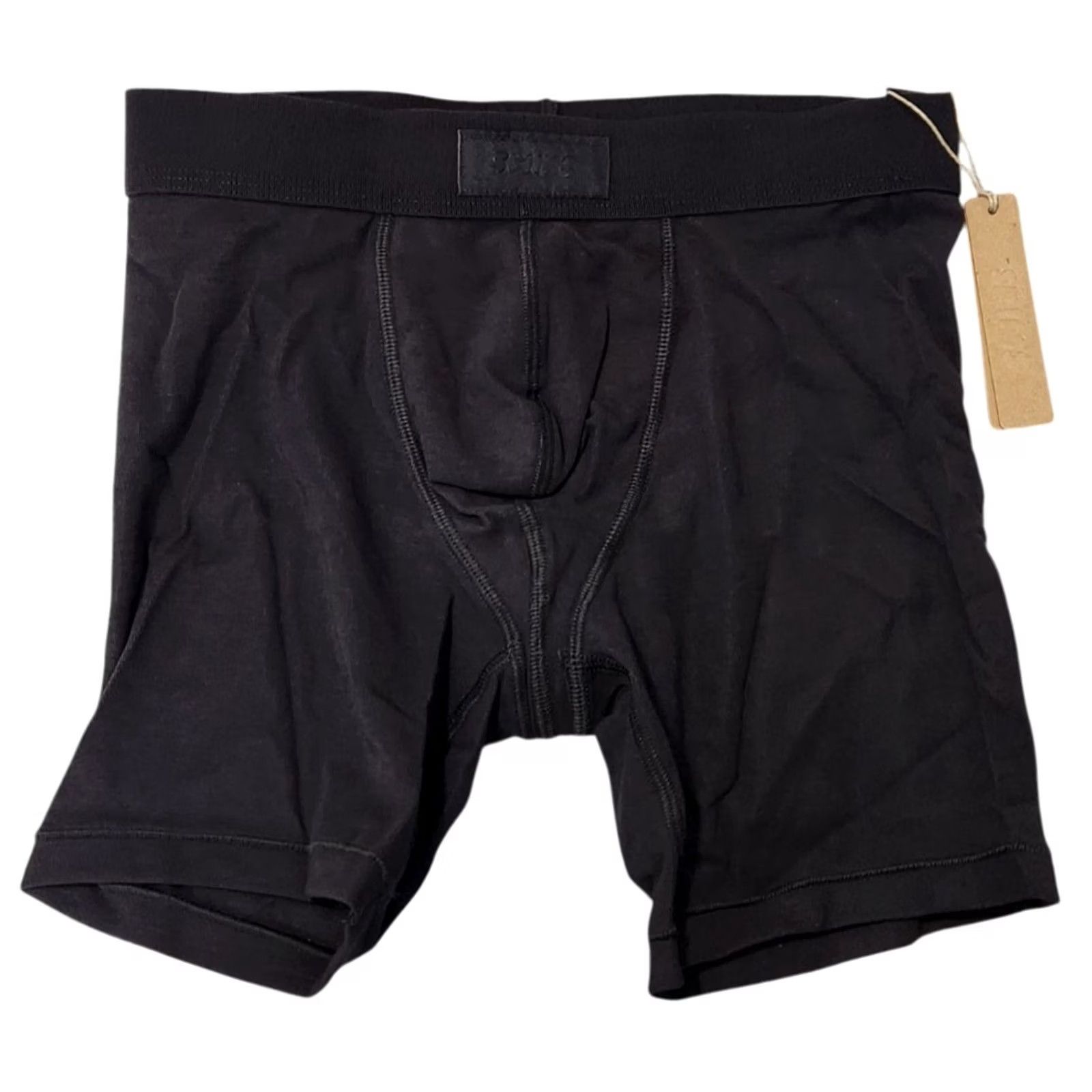 SKIMS Skims Mens XS Cotton Boxer Briefs Onyx Black Underwear Class Boxers 5 Inch Size 34R - 2 Thumbnail