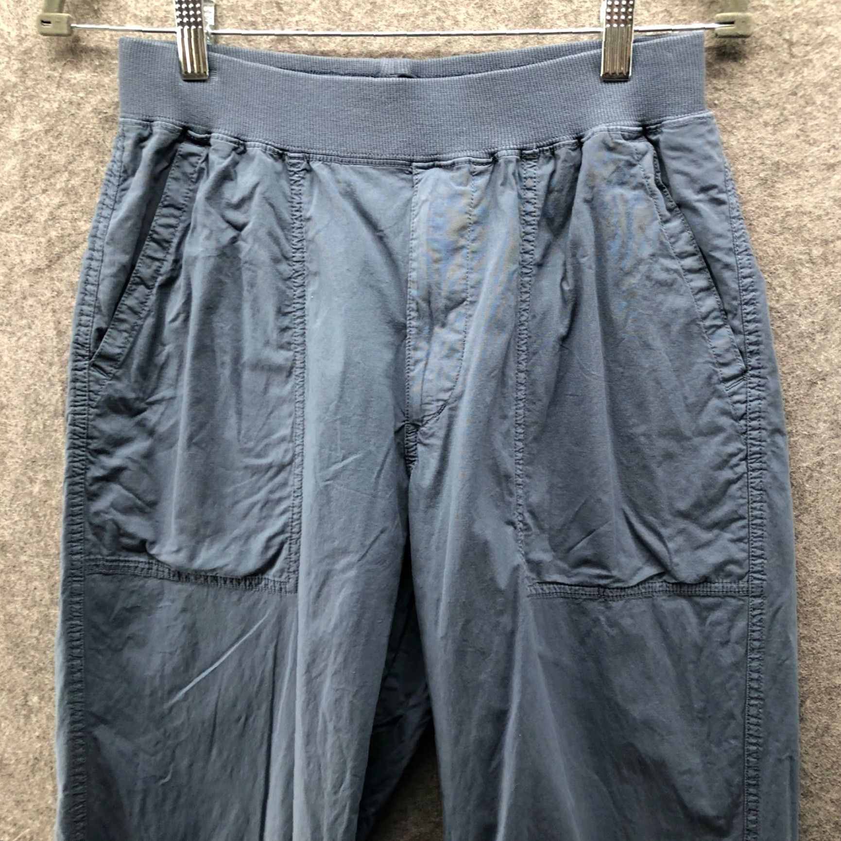 Athleta Uniqlo Pants Womens S Light Blue High Rise Pull On Stretch Waist Ribbed Easy Size 28" / US 6 / IT 42 - 4 Thumbnail