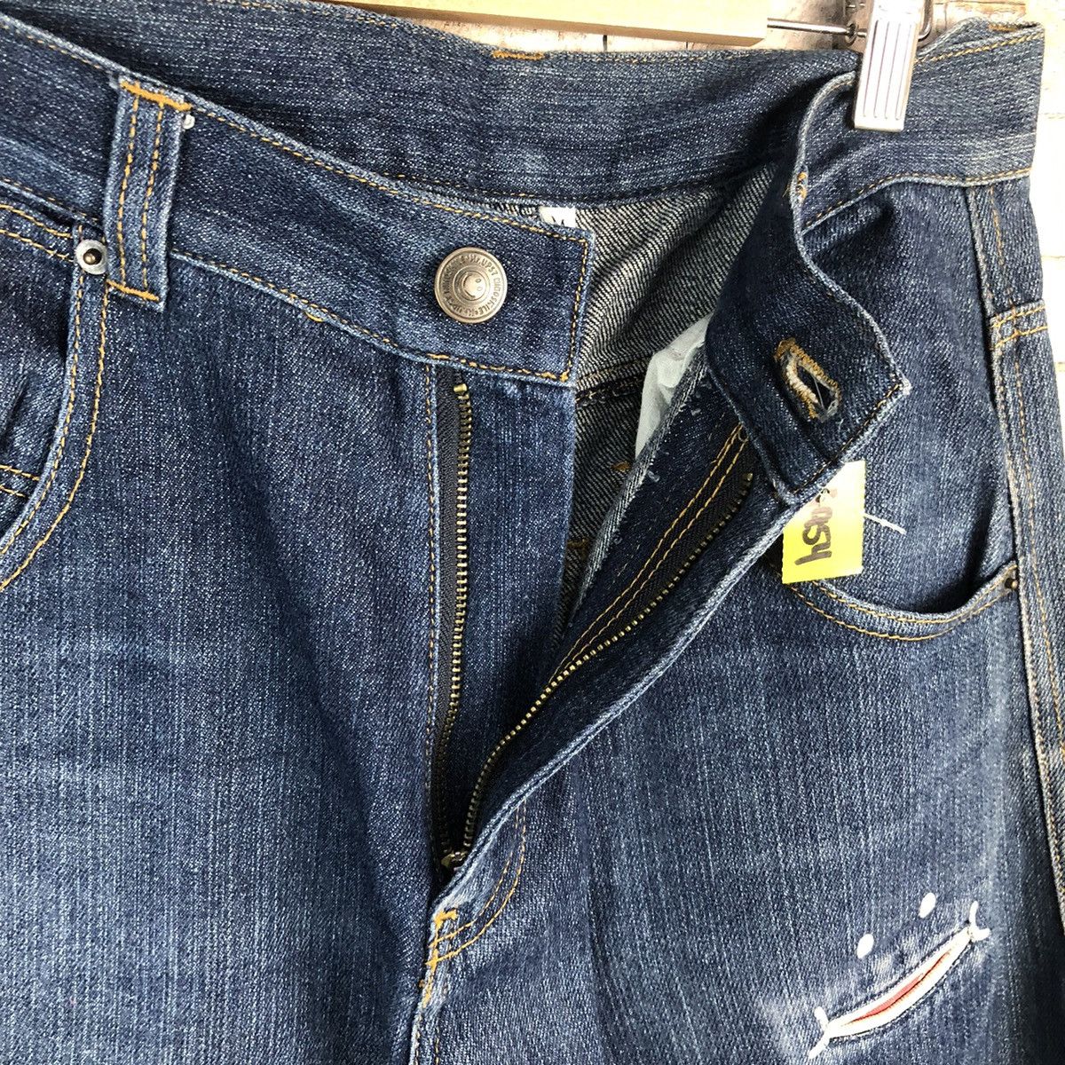Japanese Brand Up Start Made Smile Blue Denim like kapital Pants #A954 Size US 30 / EU 46 - 11 Thumbnail