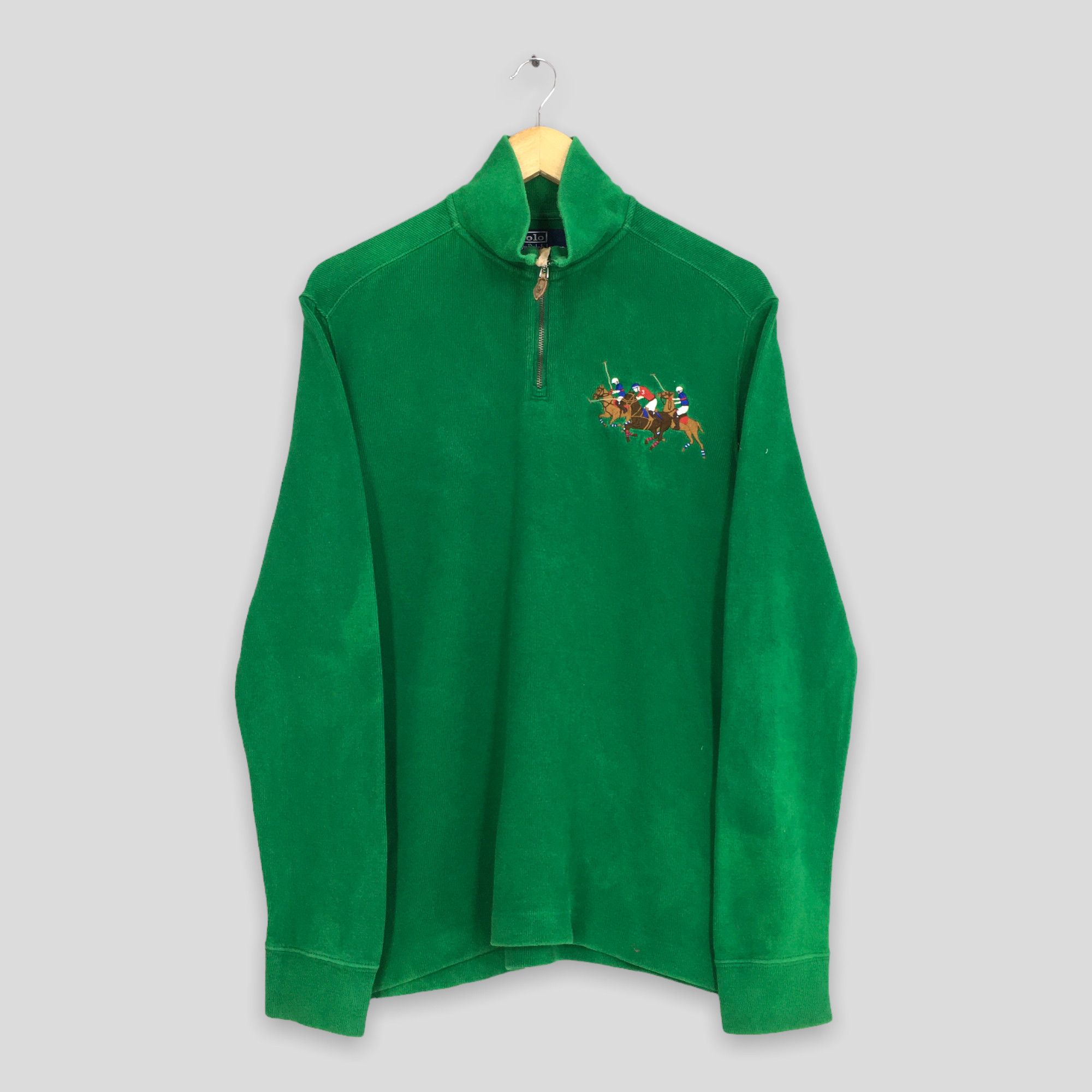 Polo Ralph Lauren × Ralph Lauren × Vintage Vintage Polo Ralph Lauren Half Zipper Sweatshirt Medium Size US M / EU 48-50 / 2 - 1 Thumbnail