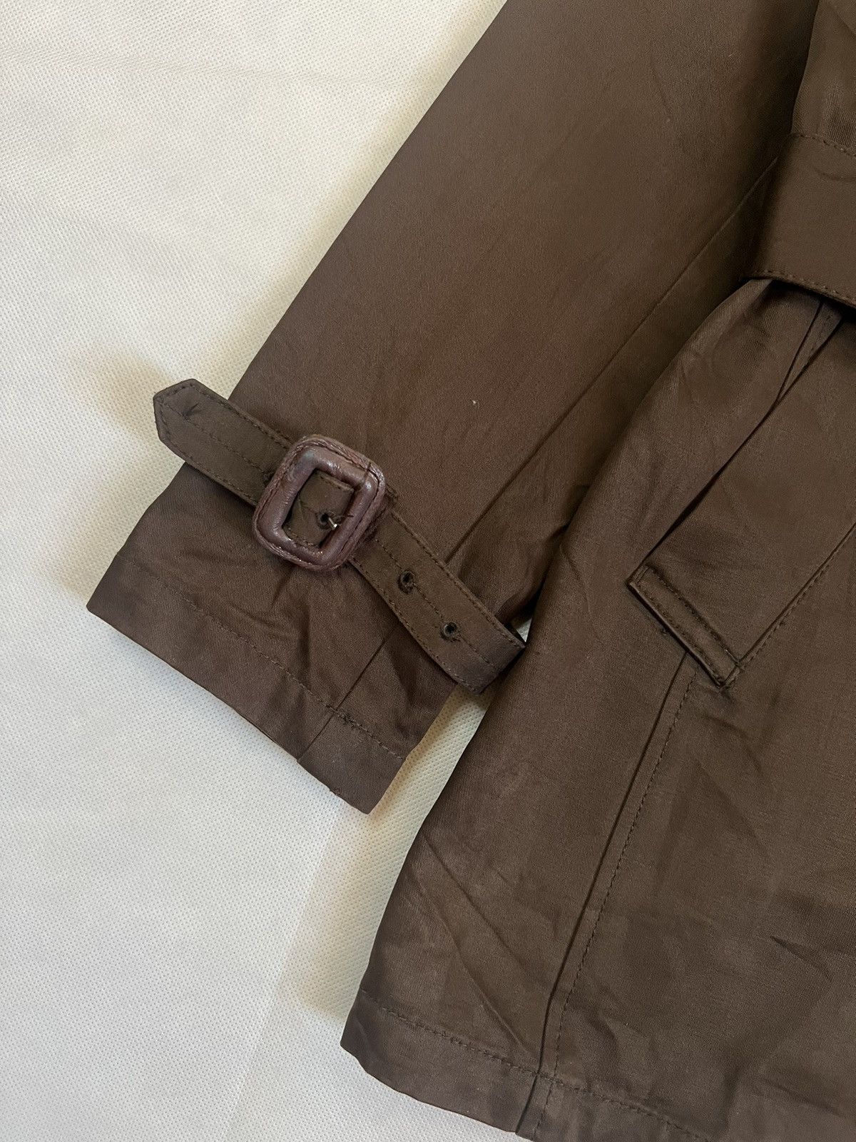 Japanese Brand Vintage TKMIXPICE Cowhide Japanese Designer Brown Coat Size XS / US 0-2 / IT 36-38 - 9 Thumbnail