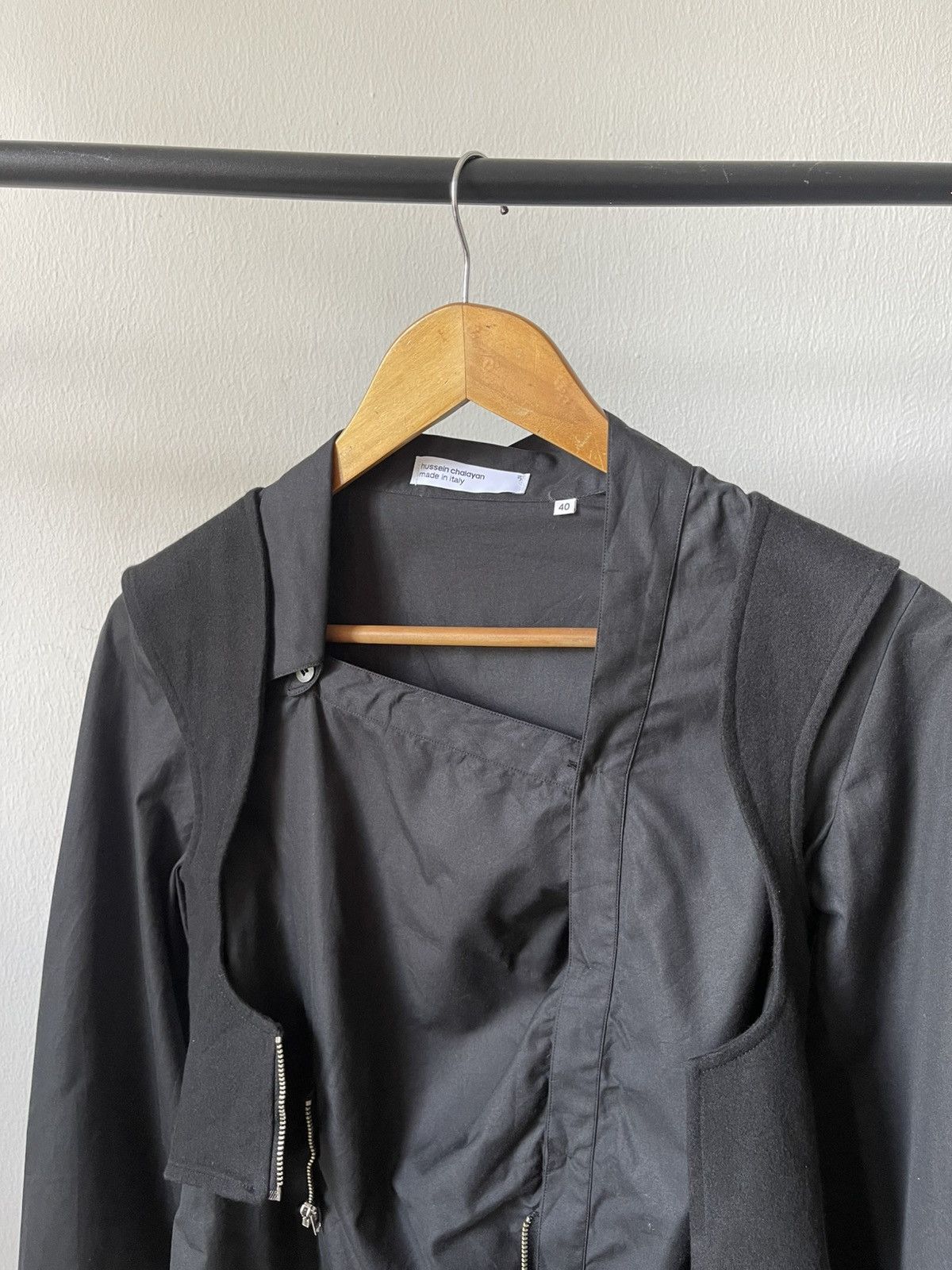 Hussein Chalayan HUSSEIN CHALAYAN 2000S BLACK ASYMMETRICAL AVANT GARDE ZIPPER Size S / US 4 / IT 40 - 4 Thumbnail