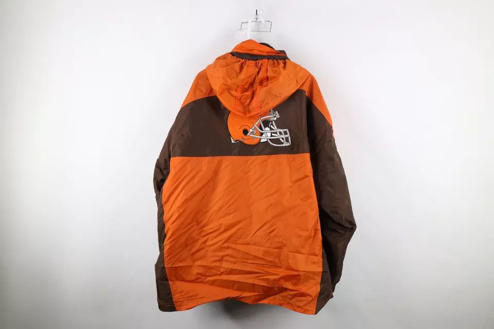 Vintage Vintage 90s 2 In 1 Cleveland Browns Football Hooded Jacket Size US XL / EU 56 / 4 - 9 Thumbnail