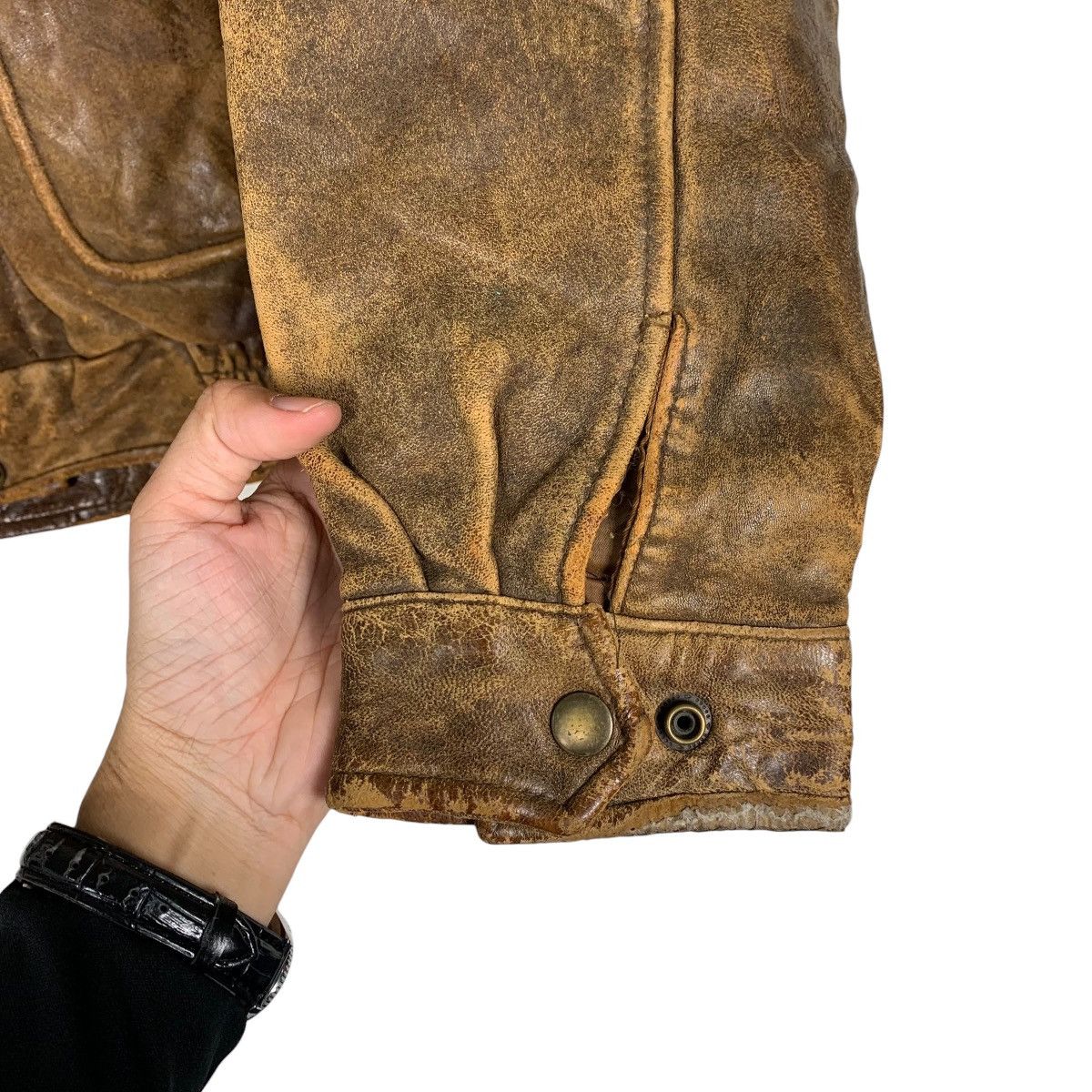 Japanese Brand Japanese Brand Flight Leather Jacket Size US L / EU 52-54 / 3 - 13 Thumbnail
