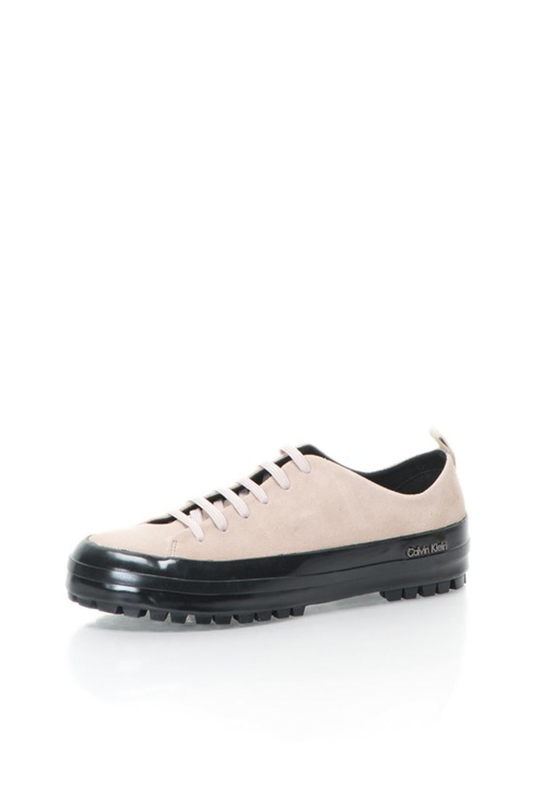 Calvin Klein Calvin Klein Sylvana Tan/Black Suede Platform Sneakers - W6 Size US 6 / IT 36 - 1 Thumbnail