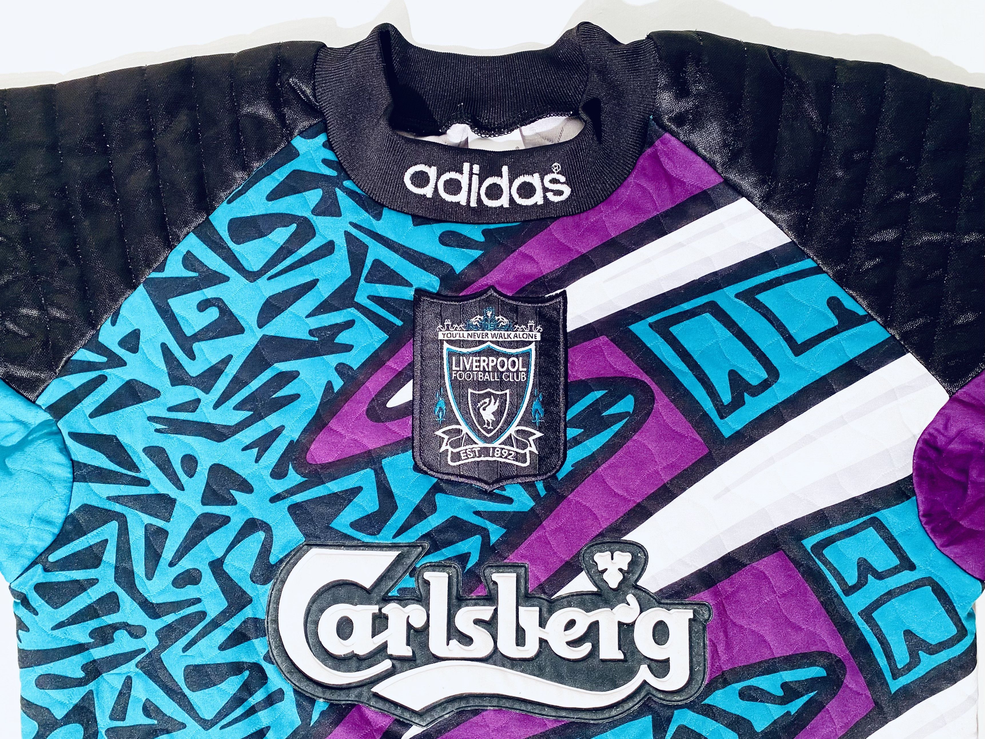 Adidas × Vintage Liverpool Goalkeeper Football Shirt Jersey 1995 - 1996 Size US S / EU 44-46 / 1 - 4 Thumbnail
