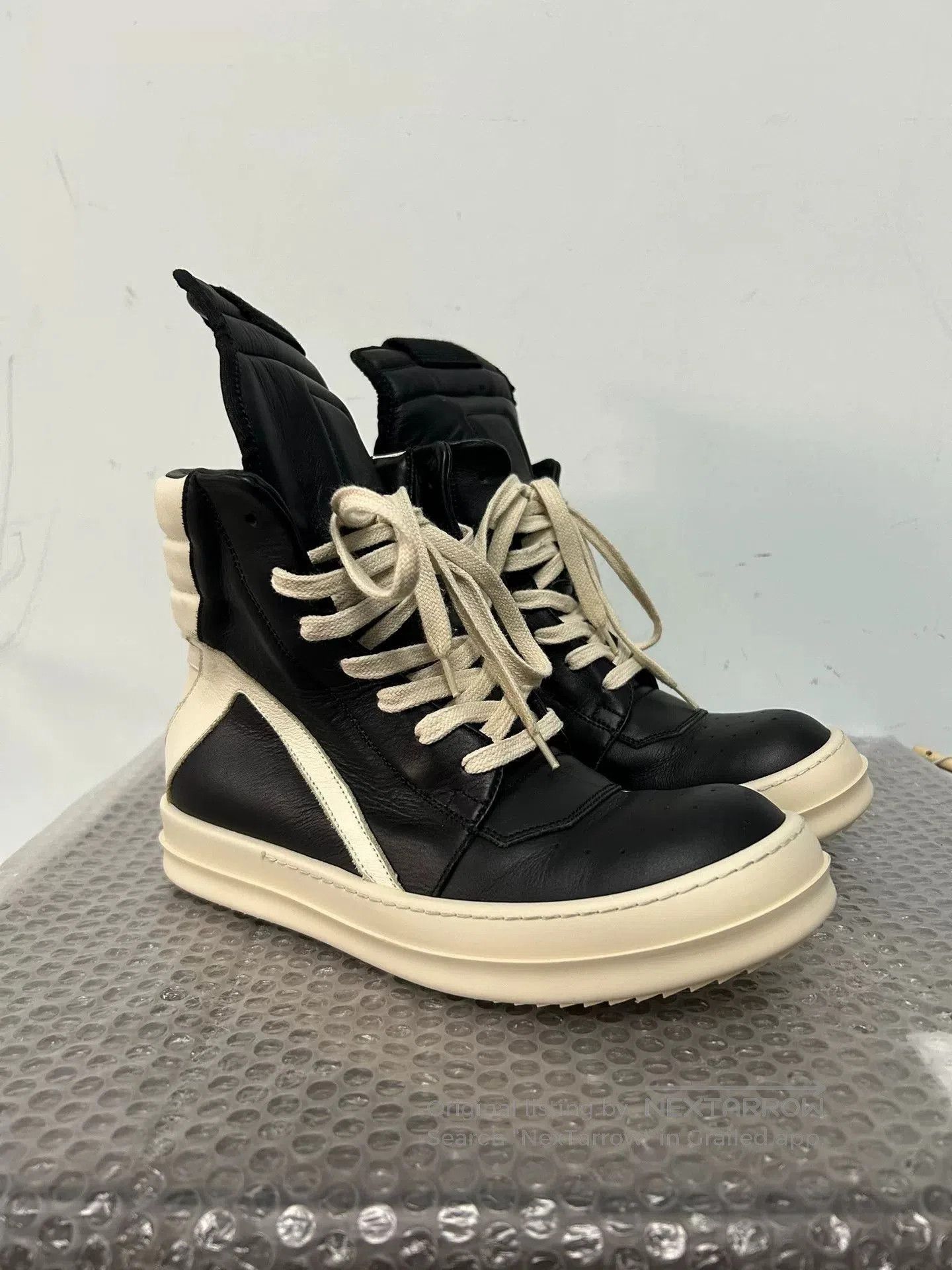 Rick Owens Rick Owens Leather High Top Sneakers. Size US 6.5 / EU 39-40 - 1 Thumbnail