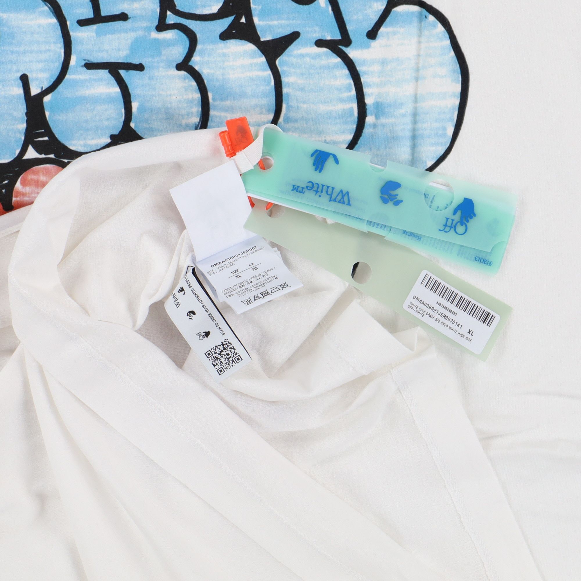 Off-White White Graff Logo Oversized T-Shirt Size US XL / EU 56 / 4 - 7 Thumbnail