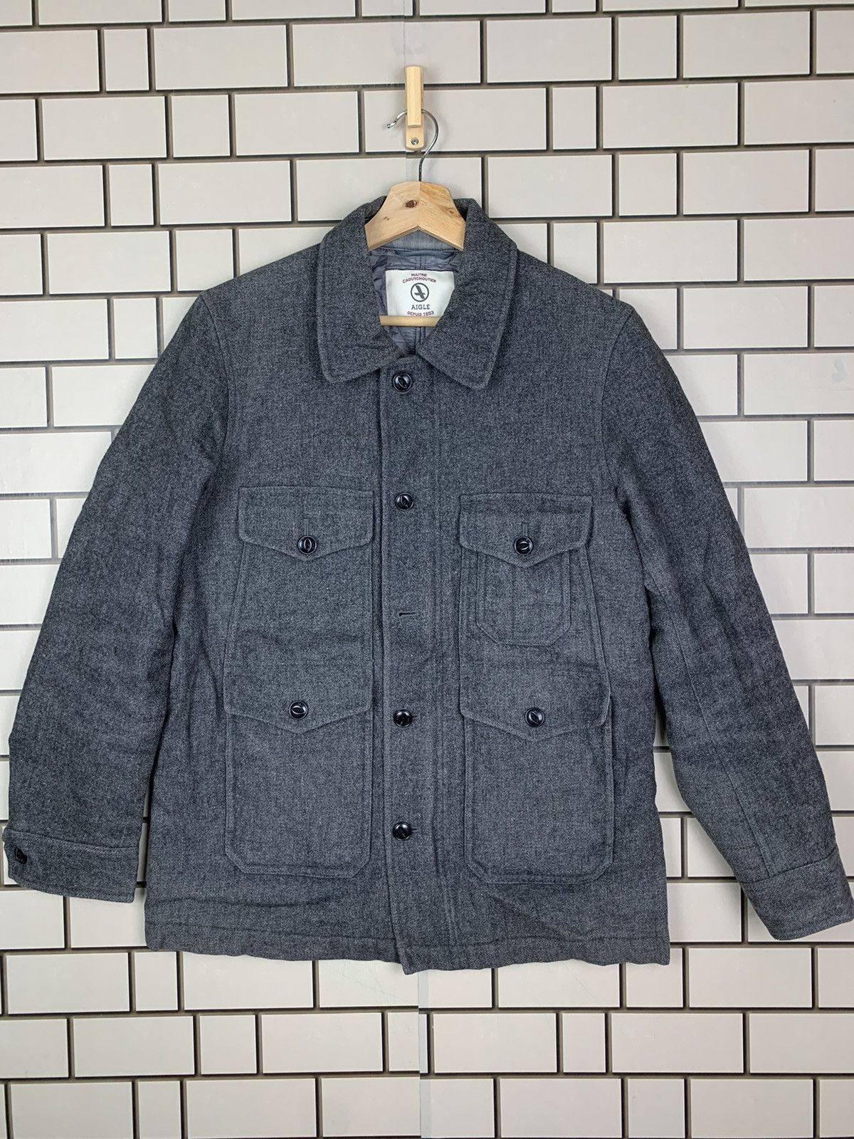 image of Aigle Jacket in Grey, Men's (Size Small)