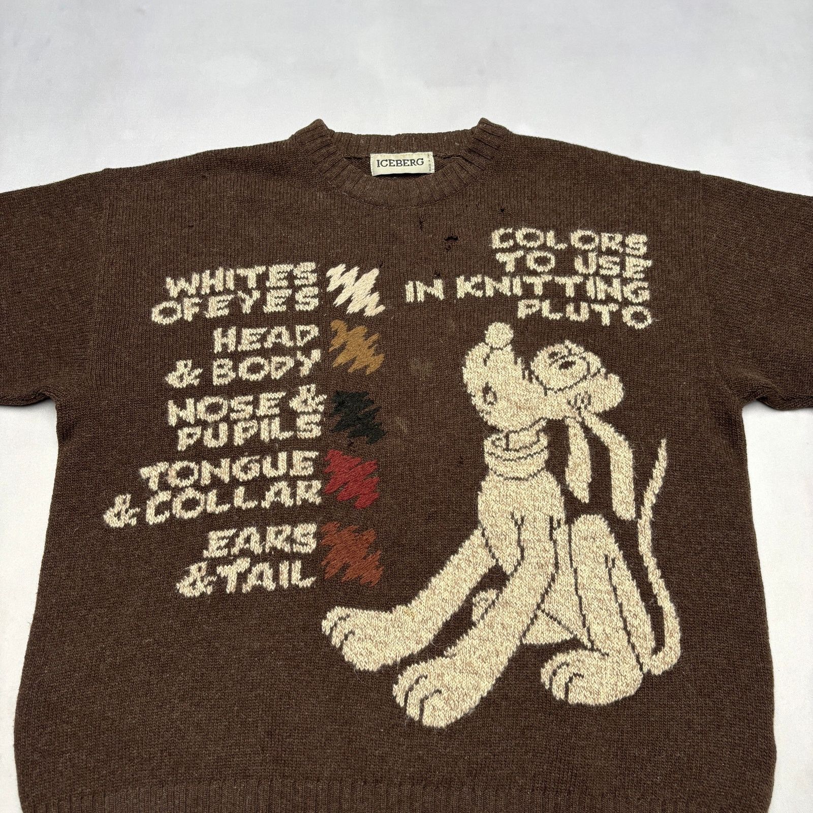 Iceberg Vintage 1994 Icebery Disney Pluto Italian Wool Sweater 4/XL Size US XL / EU 56 / 4 - 2 Thumbnail