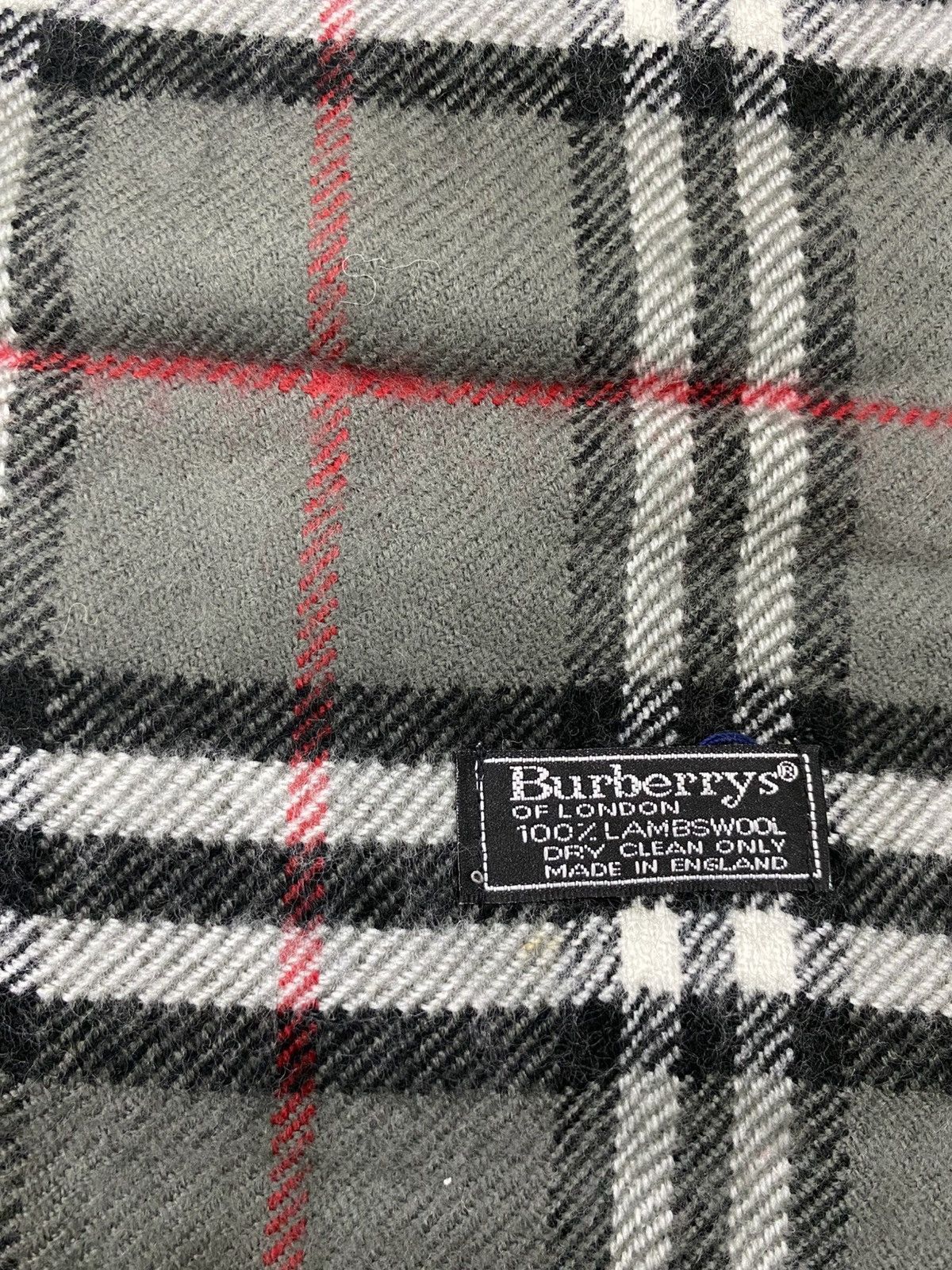 Burberry Vintage Burberrys Scarf 100% Lambwool Unisex Style Size ONE SIZE - 7 Thumbnail