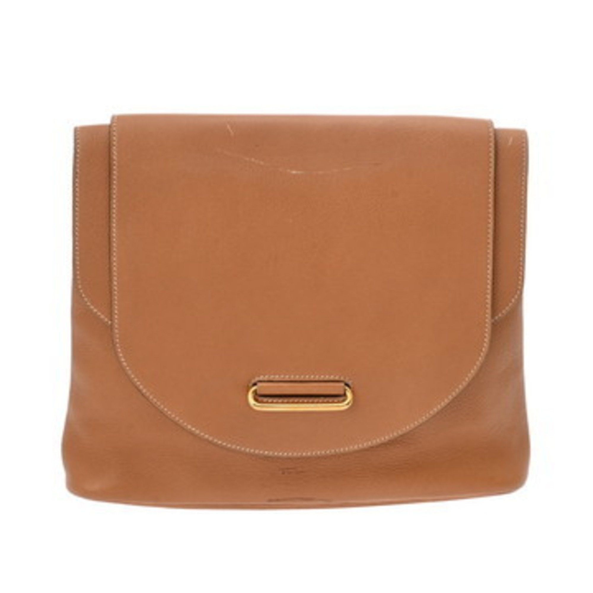 Hermes Flap Bag, Natural, C Stamp (Around 1973), Women's Vaubarenia Shoulder Bag
