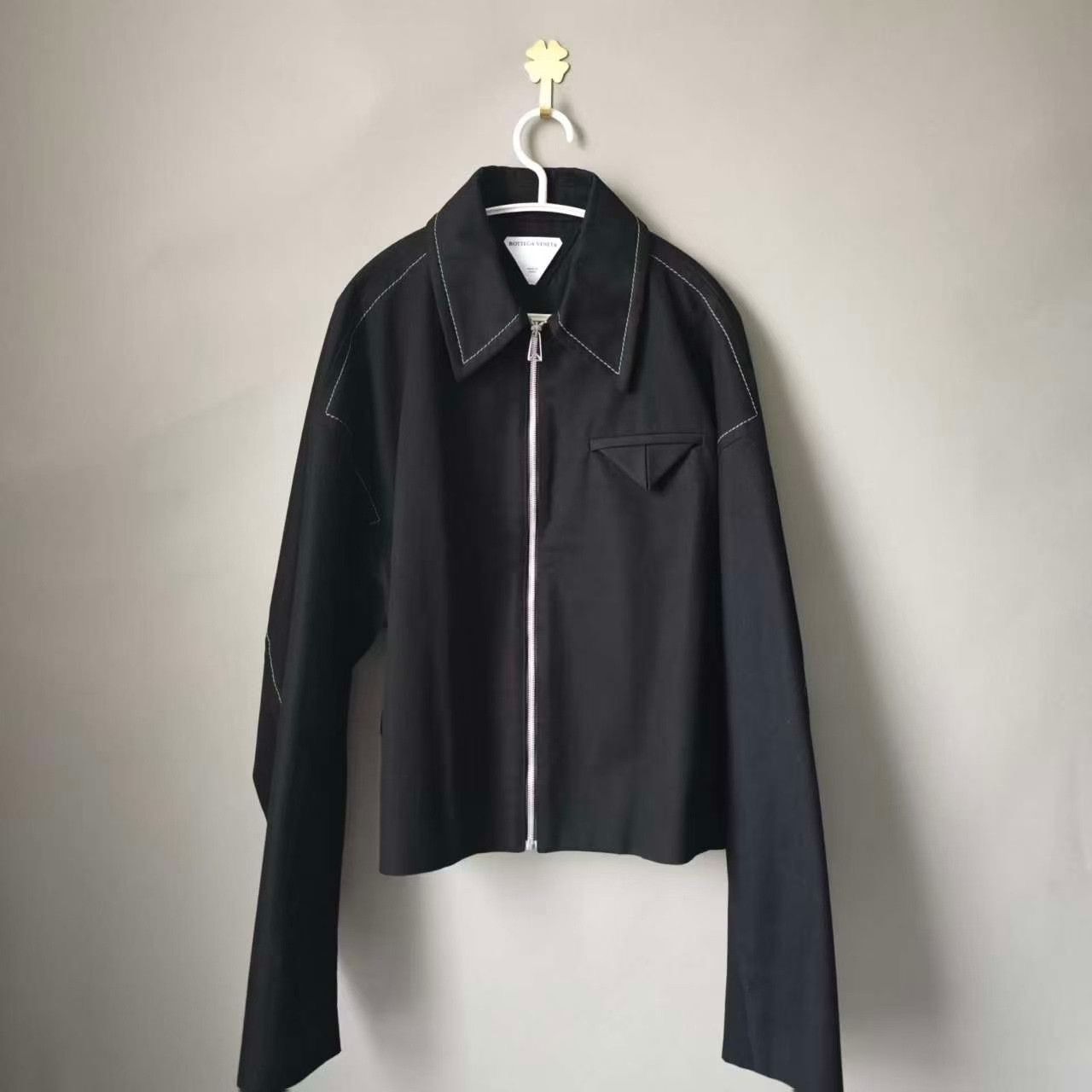 Bottega Veneta Bottega Veneta Green Logo Zipper Jacket Size US M / EU 48-50 / 2 - 1 Thumbnail