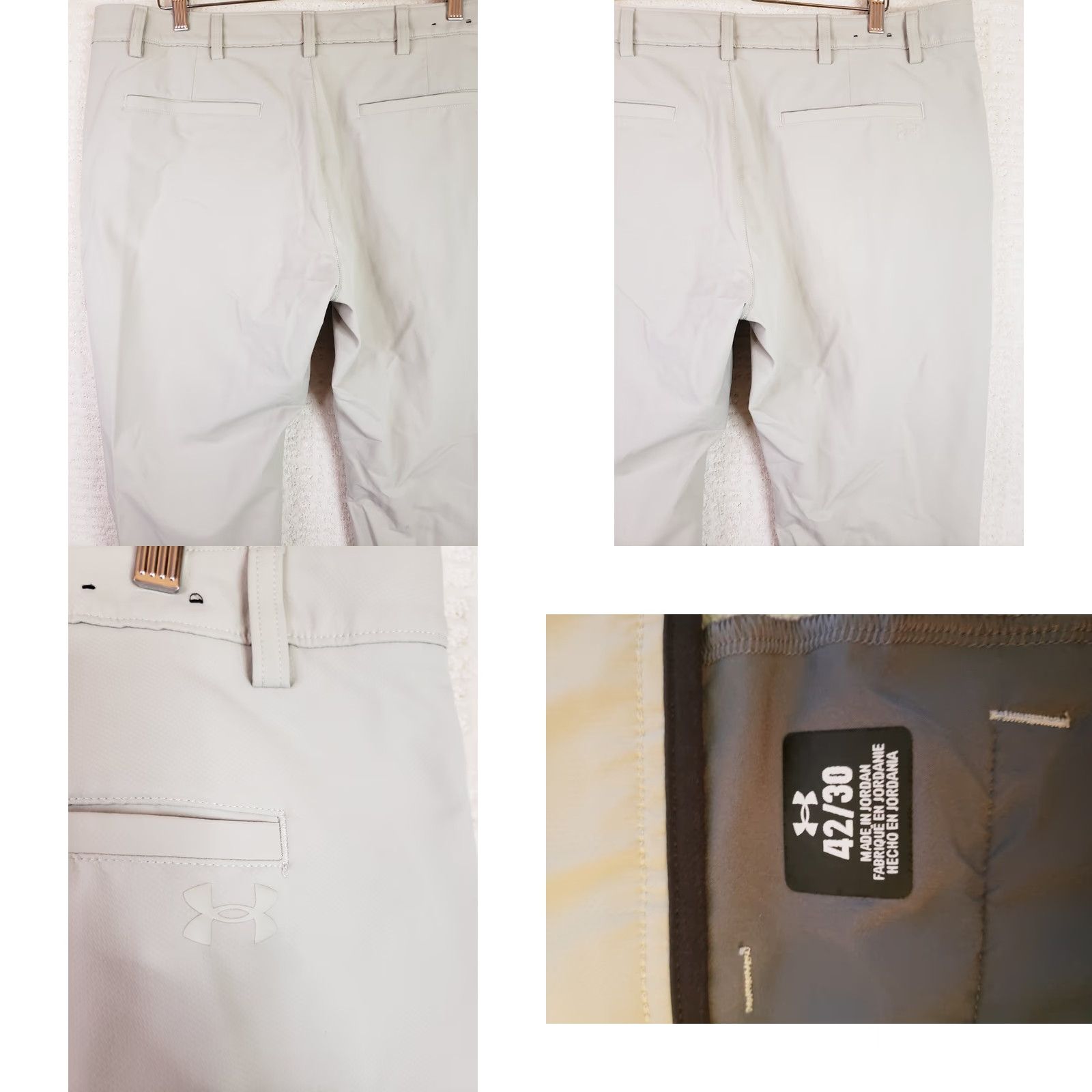 Under Armour Under Armour Match Play Golf Pants Mens 42x30 Beige Stretch Pockets Regular Waist 42 Straight Leg Golf Pants Men Beige Size US 42 / EU 58 - 8 Thumbnail