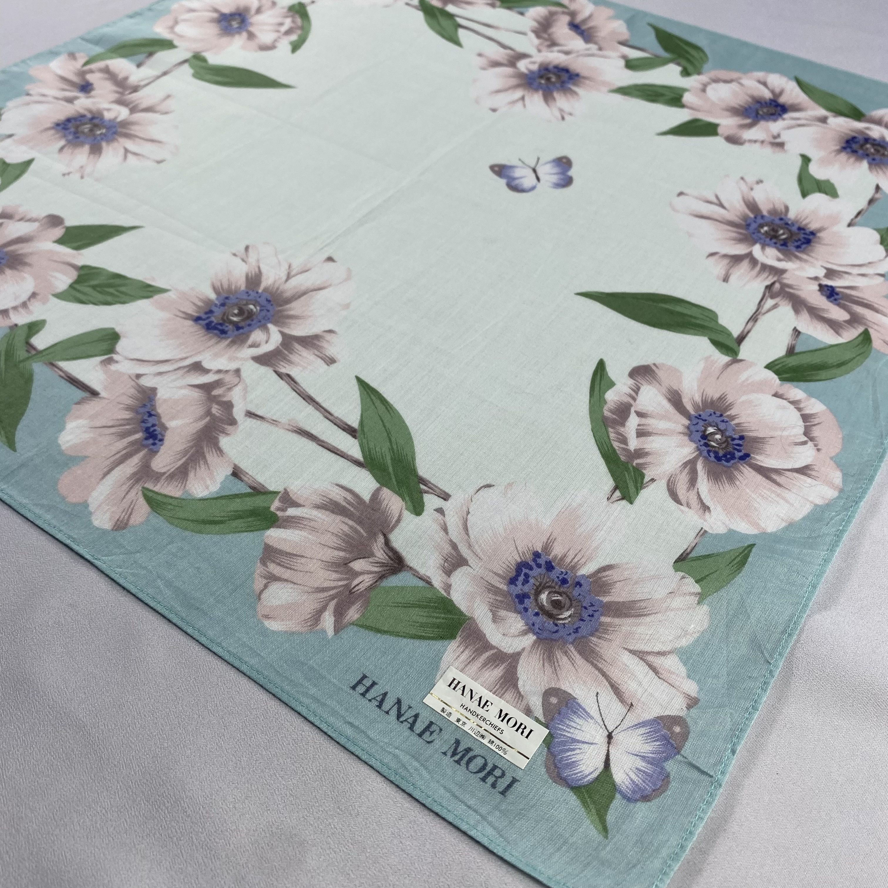 Hanae Mori × Vintage NWT Hanae Mori Bandana/ Handkerchief / Neckerchief-P1274 Size ONE SIZE - 2 Thumbnail