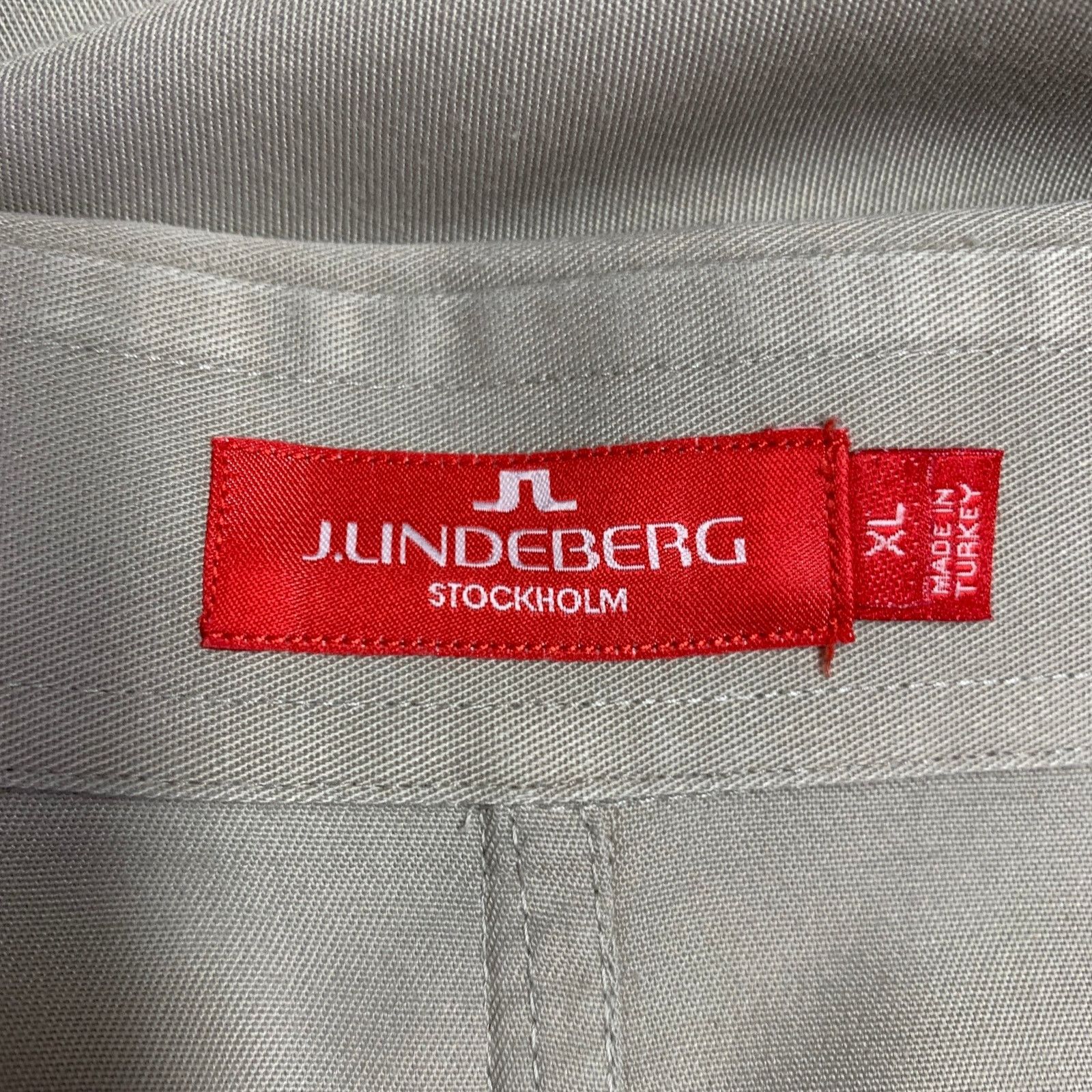 J.Lindeberg Size XL Grey Cotton Blend Accent Stripe Long Sleeve Shirt Size US XL / EU 56 / 4 - 4 Thumbnail