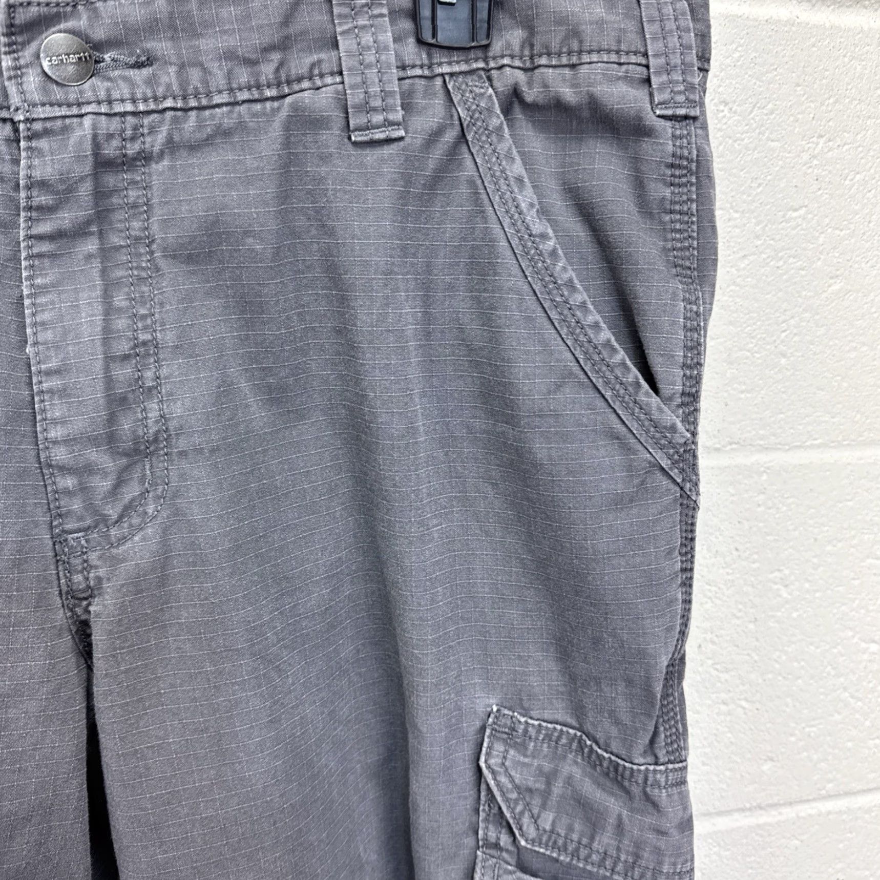 Carhartt Carhartt Force Cargo Pants Mens 36x30 Relaxed Fit Gray 101148 Workwear Cargo Pocket Zip RipStop Cotton Canvas USA Grunge Logo Size US 36 / EU 52 - 3 Thumbnail