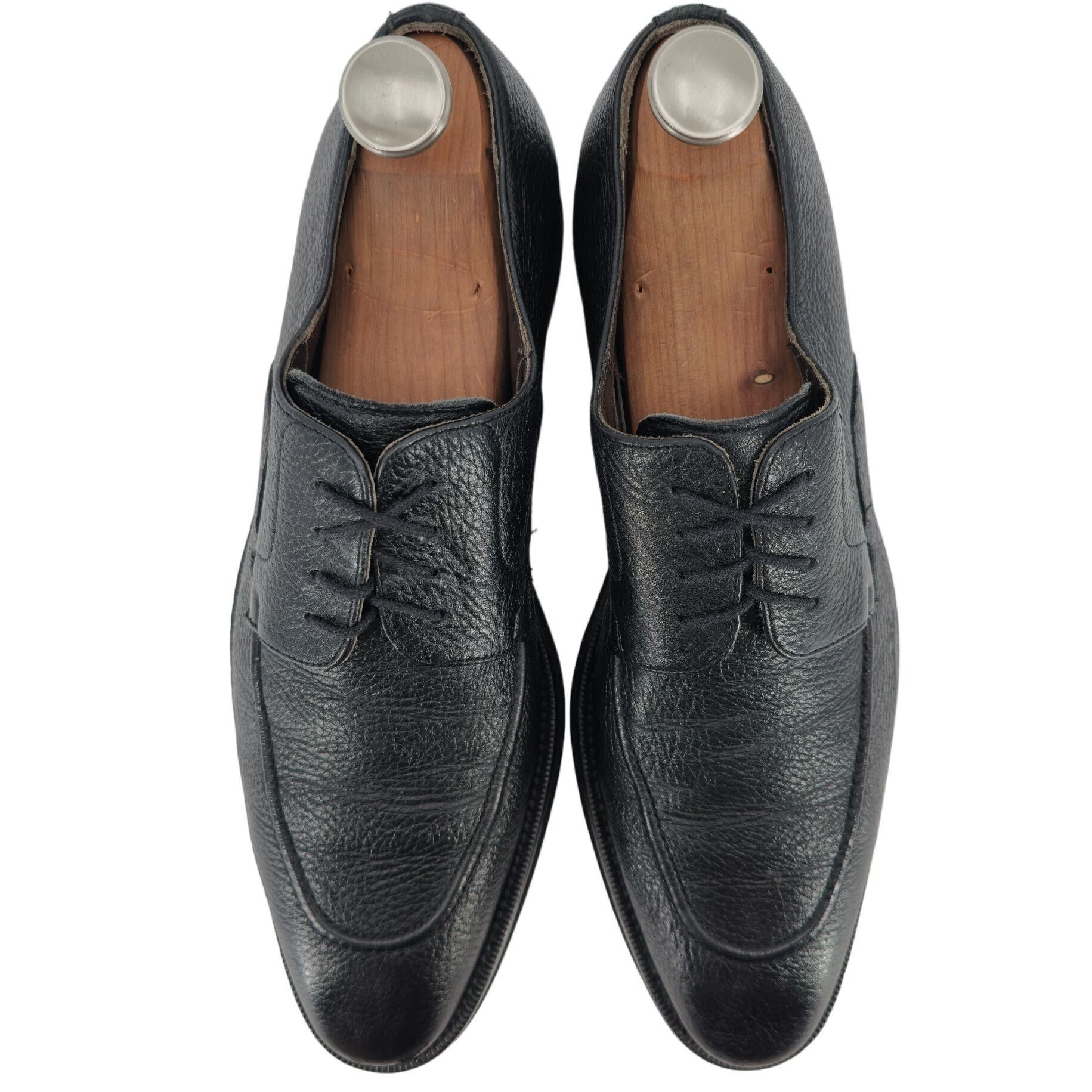 Mezlan Mezlan Black Textured Deerskin Dress Shoes Mens 12M Lepanto Size US 12 / EU 45 - 12 Thumbnail
