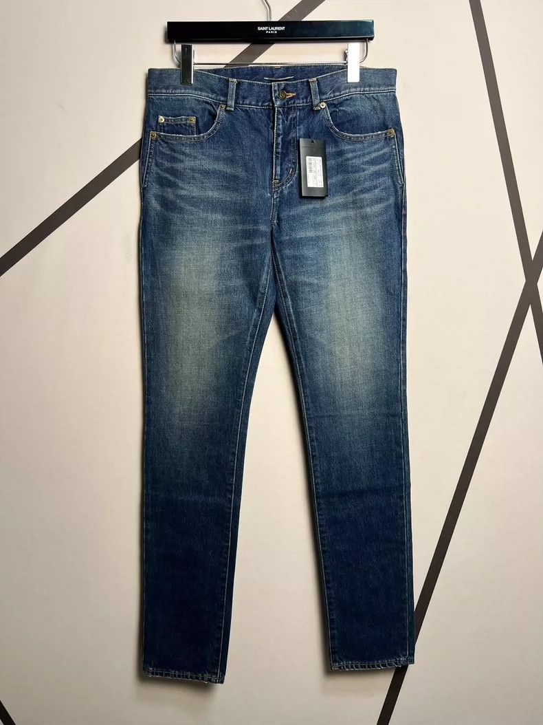 Saint Laurent Paris Saint Laurent Blue Basic Denim Pants 31 Size- DMC Size US 31 - 1 Thumbnail