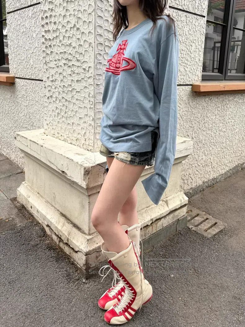 Vivienne Westwood Vivienne Westwood Red Label Orb Big Saturn Logo Dusty Blue Size M / US 6-8 / IT 42-44 - 3 Thumbnail