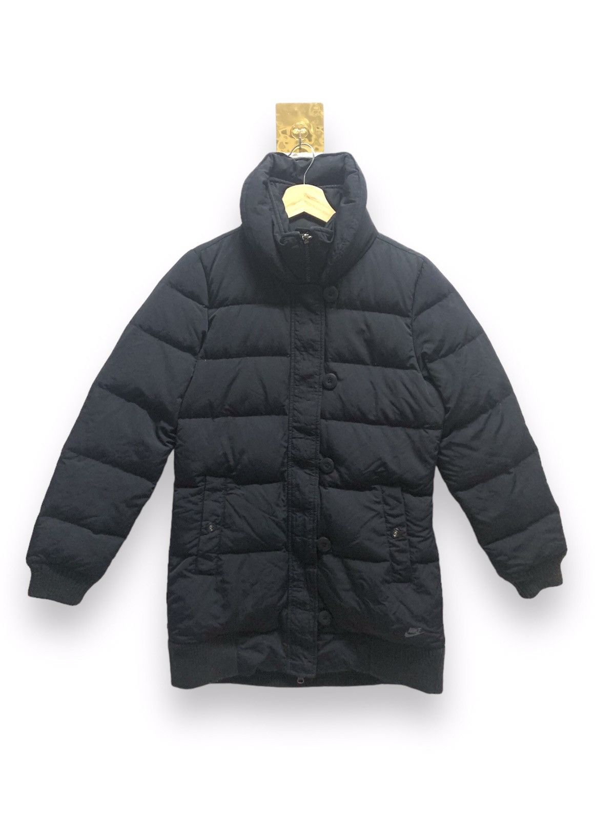 Nike × Vintage NIKE Sportswear Black Long Puffer Jacket Size US M / EU 48-50 / 2 - 1 Thumbnail
