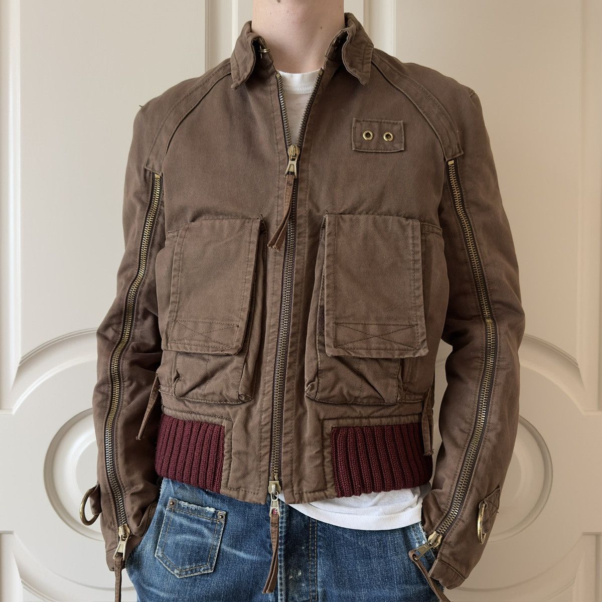 Dsquared2 Dsquared2 F/W 2003 Arm Full-Zipper Bomber Jacket Size US M / EU 48-50 / 2 - 1 Thumbnail