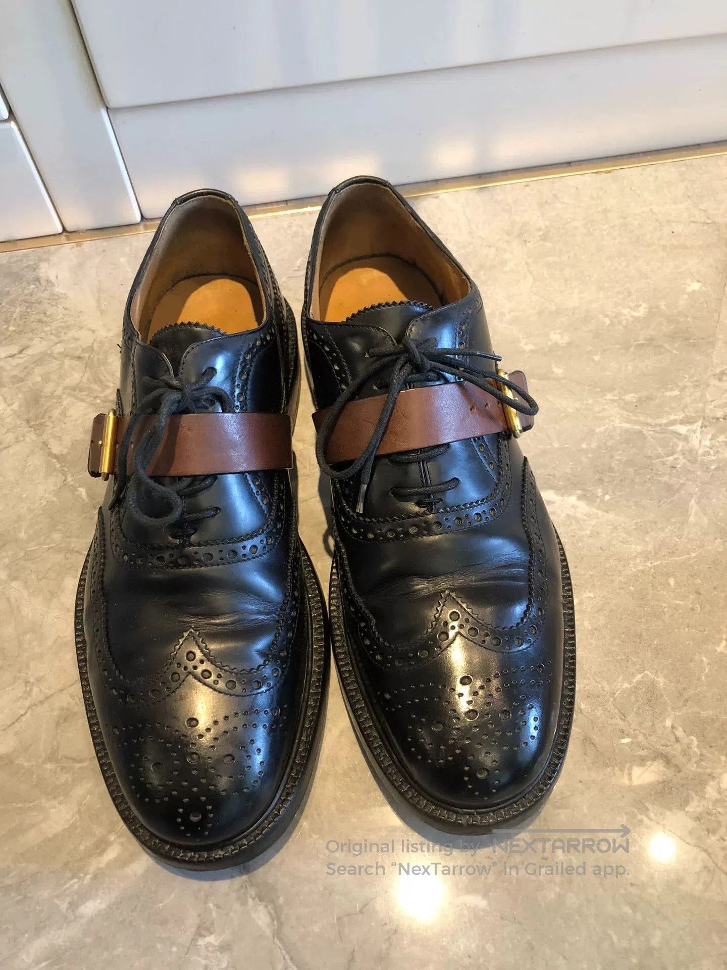 Valentino Valentino Men's Brogue Leather Shoes. Size US 9.5 / EU 42-43 - 2 Thumbnail