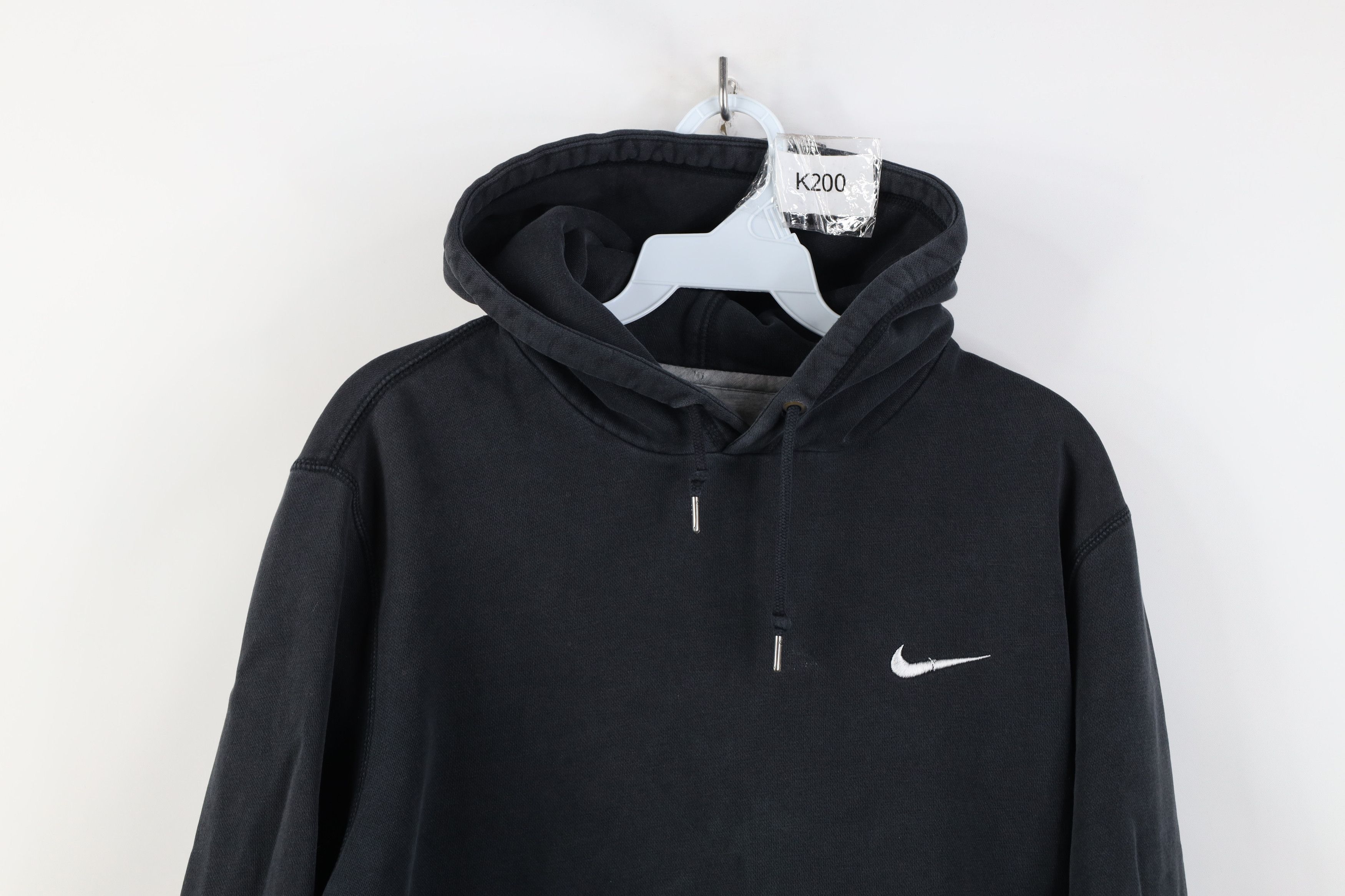 Nike Vintage Y2K Nike Scott Mini Swoosh Hoodie Sweatshirt Black Size US M / EU 48-50 / 2 - 2 Thumbnail