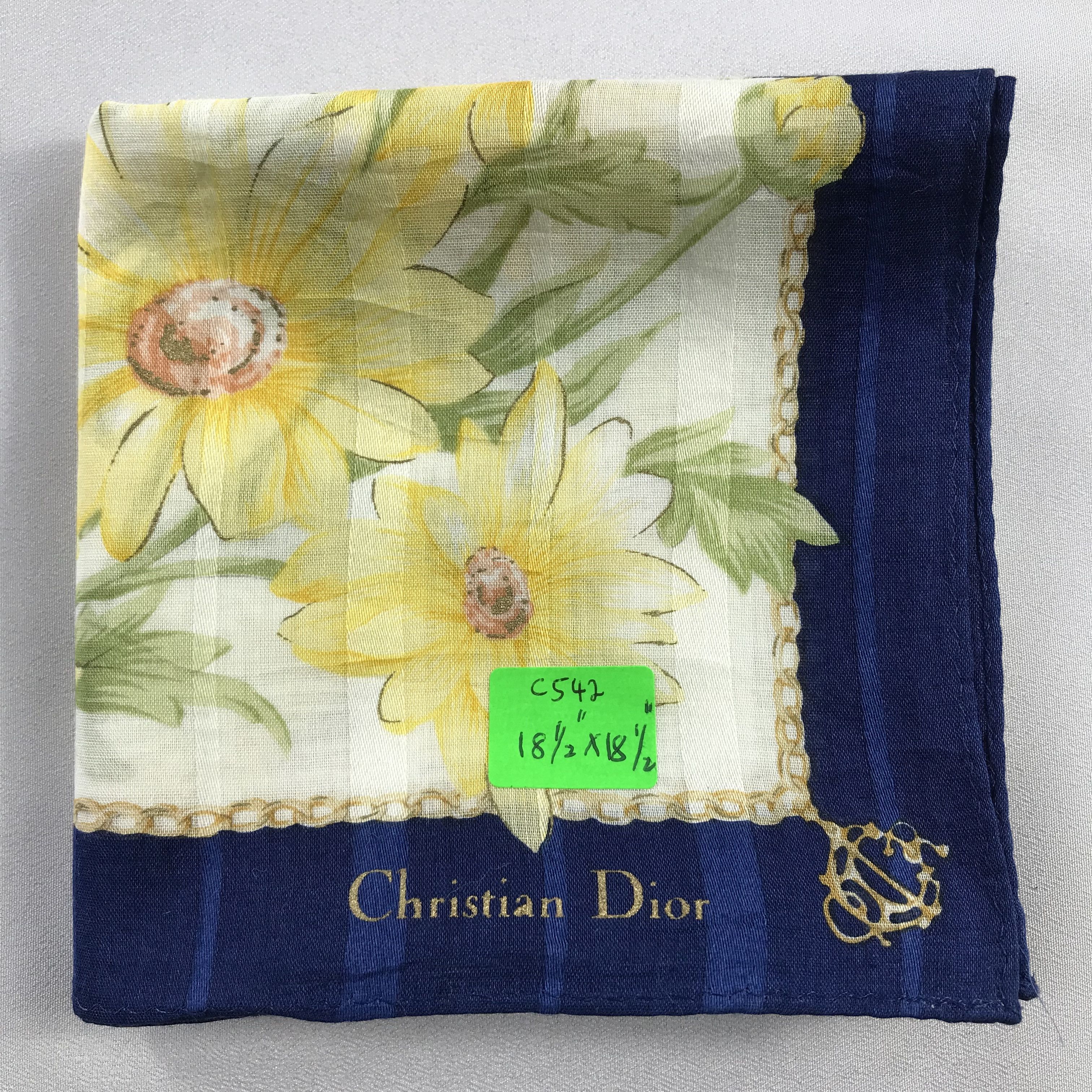 Vintage ChRisTian Dior Handkerchief / Bandana / Neckerchief C542 Size ONE SIZE - 7 Thumbnail