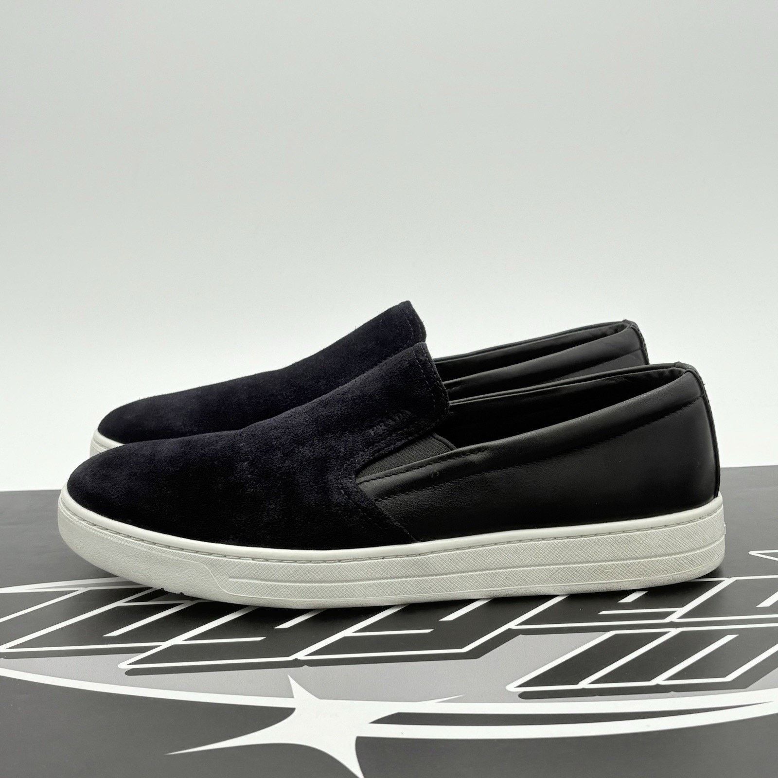 Prada Prada Suede Loafer ' Navy ' | GOOD CONDITION! Size US 7.5 / EU 40-41 - 1 Thumbnail