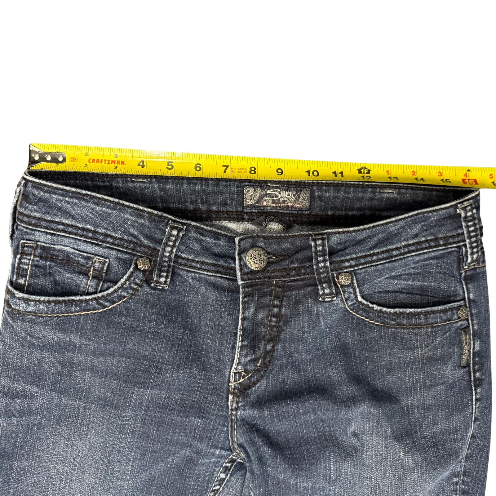 Silver Jeans Co. Bootcut Jeans with Chunky Stitching | 30 | Aiko Baby Boot Size 30" / US 8 / IT 44 - 5 Thumbnail