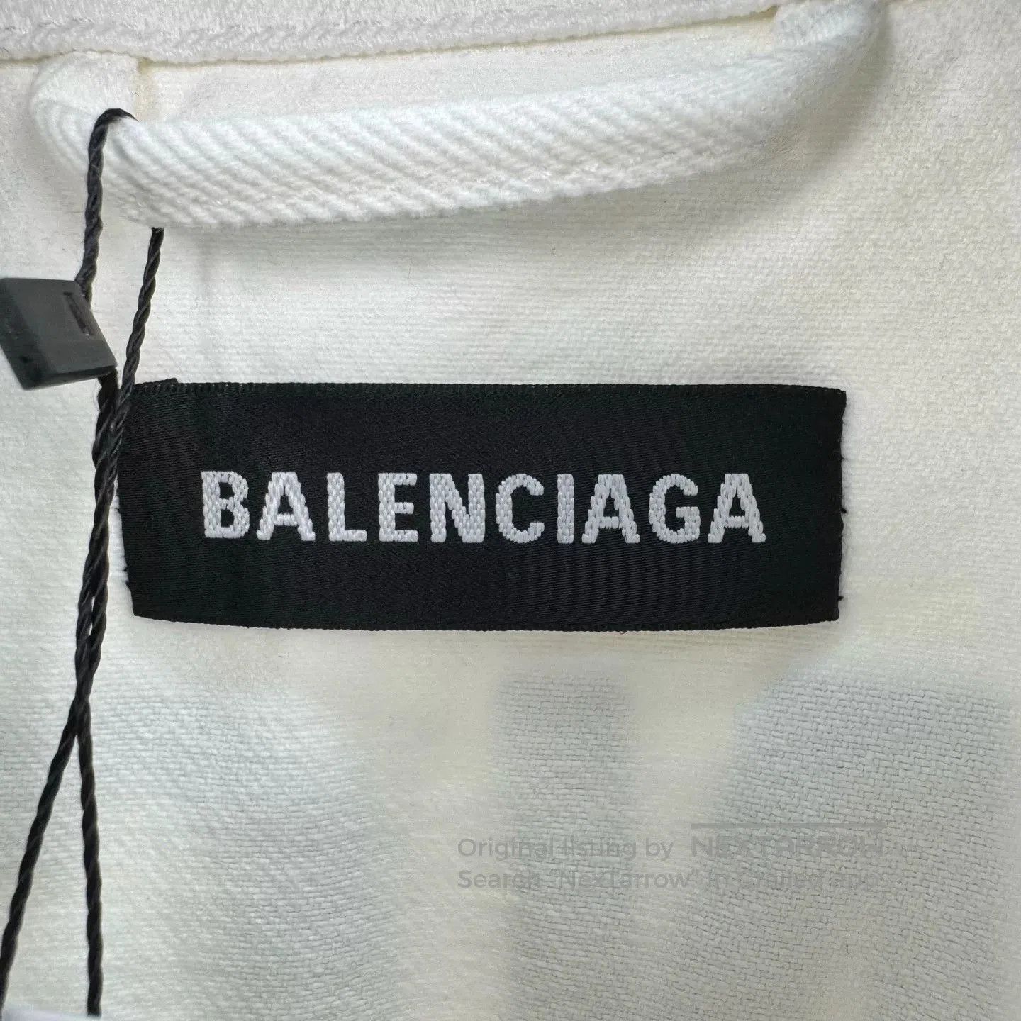 Balenciaga balenciaga white denim jacket with embroidery. Size US L / EU 52-54 / 3 - 6 Thumbnail