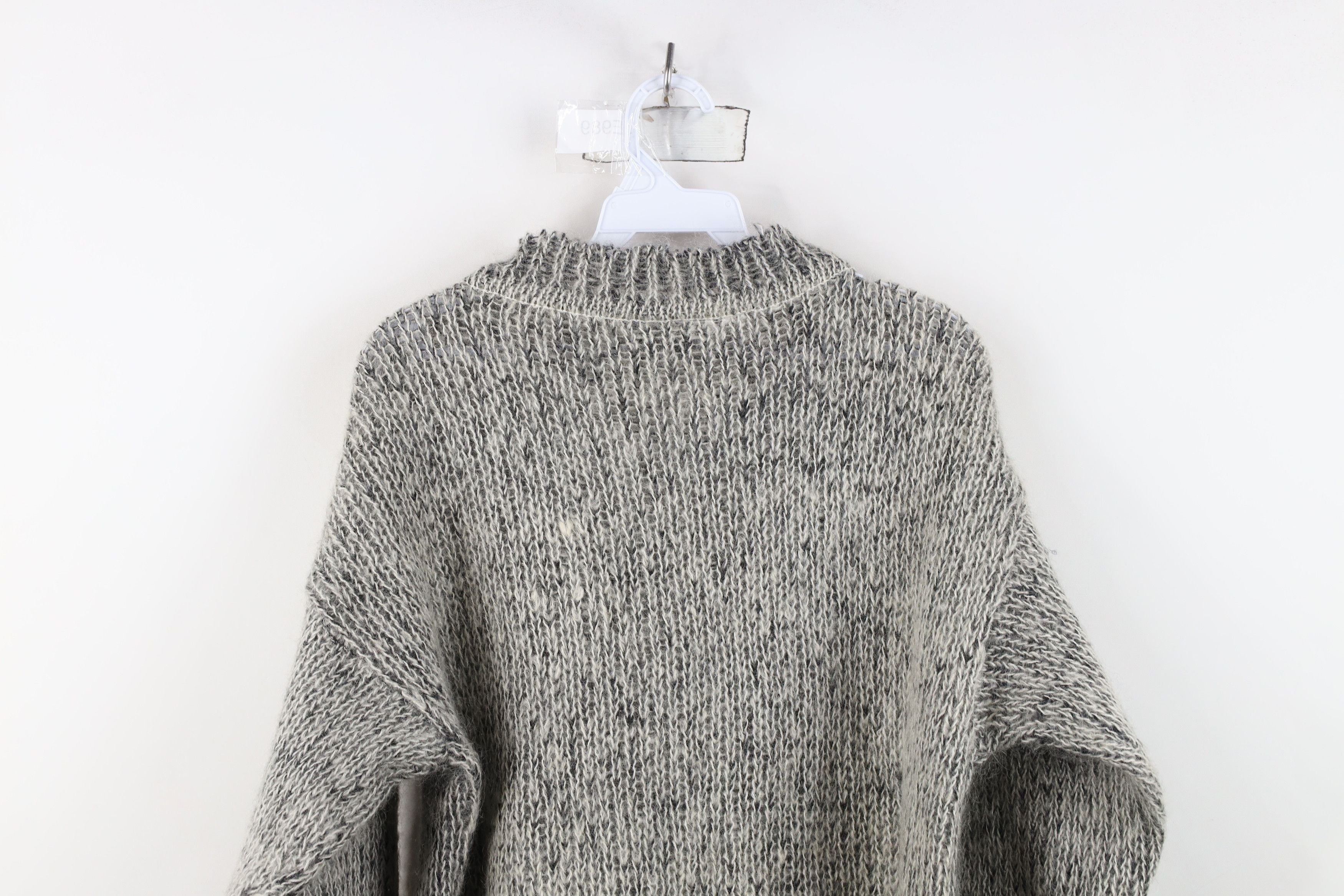 Vintage Vintage 90s Streetwear Mohair Wool Blend Knit Sweater Gray Size M / US 6-8 / IT 42-44 - 9 Thumbnail