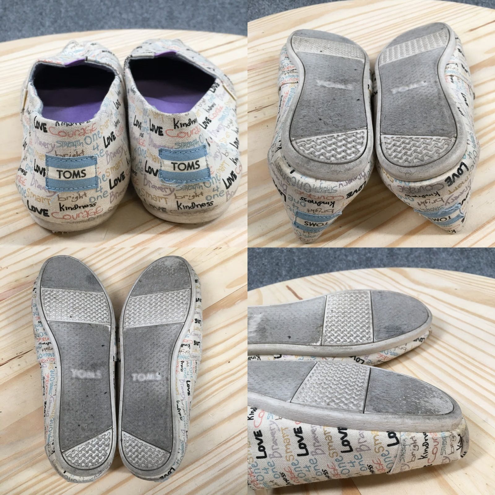 Toms TOMS Loafer Womens 8.5 White Alpargatas Round Toe Slip On Casual Canvas Shoes Size US 9 / IT 39 - 9 Thumbnail
