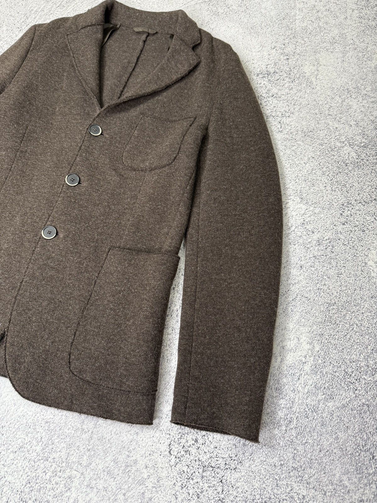 Barena Venezia Barena Venezia Unstructured Wool Knit Jacket Blazer Brown Size 48R - 3 Thumbnail