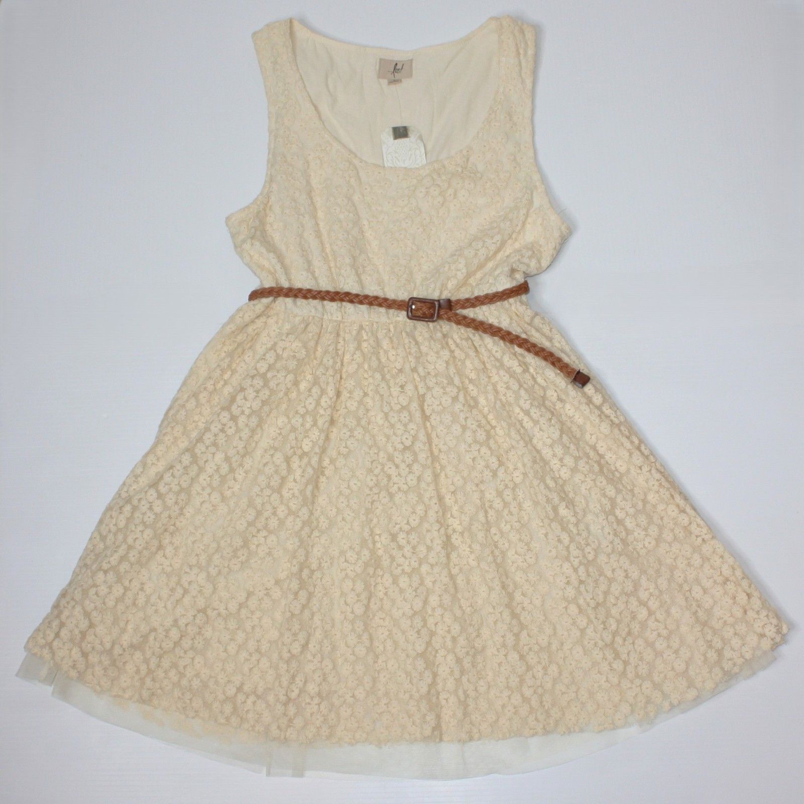 Other Others Follow Lost Moxie Cream Lace Dress size Large NWT $76 Size L / US 10 / IT 46 - 10 Thumbnail