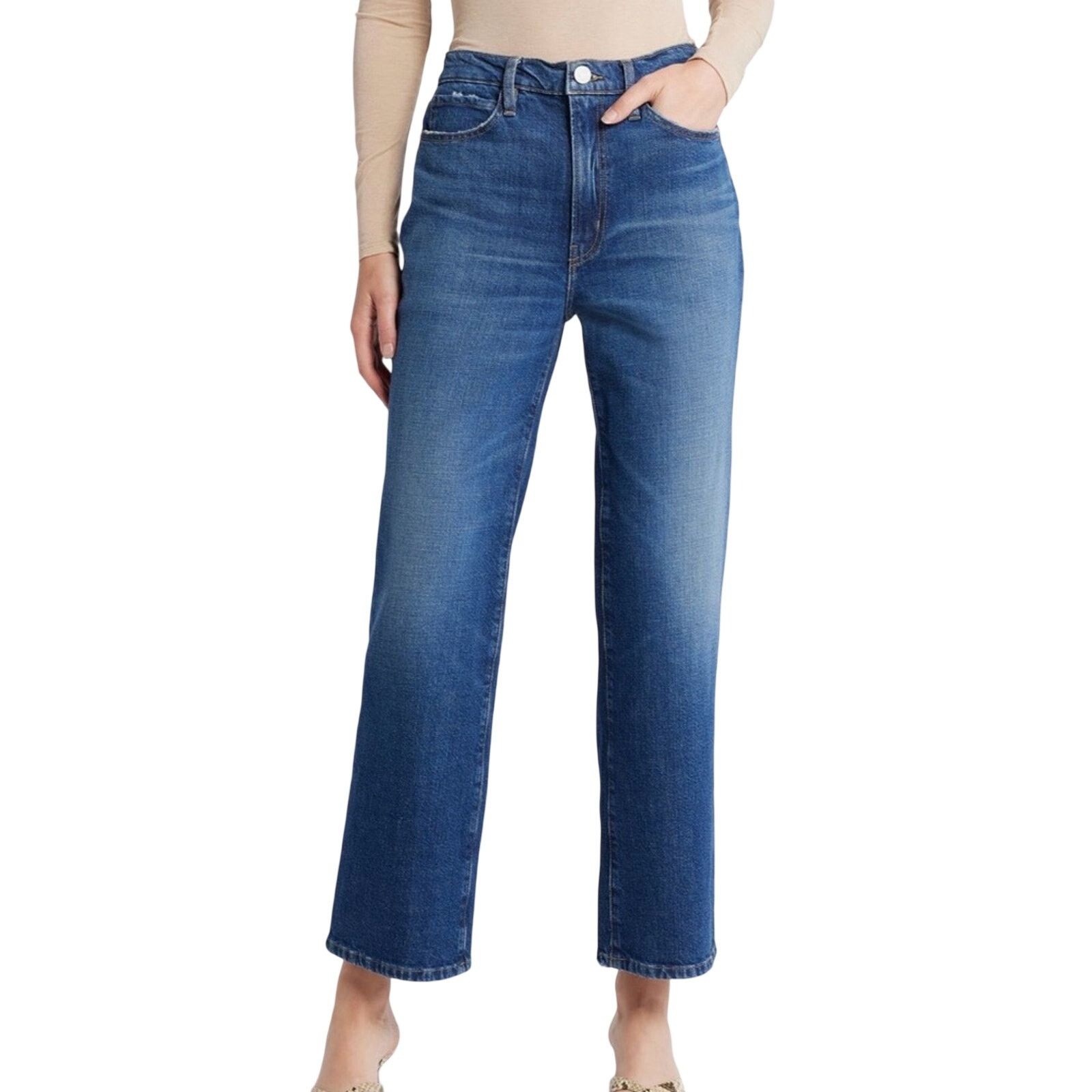 Frame Frame Le Jane Ankle High Waist Straight Leg Jeans Sz 27 NEW Size 27" / US 4 / IT 40 - 1 Thumbnail
