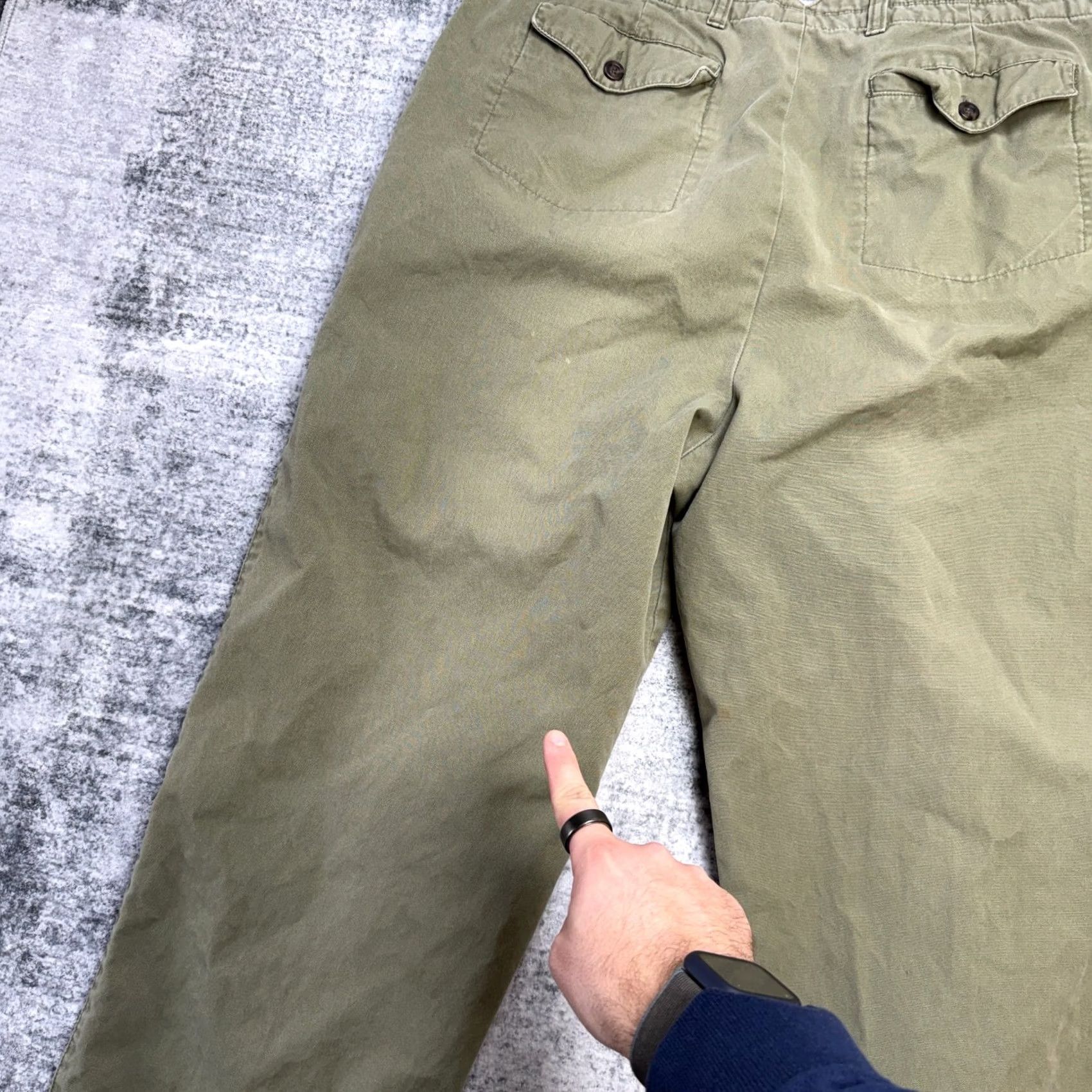 Gap VINTAGE GAP Pants Mens 36x30 (34x29) Green Khaki Pleated Field Trousers Military 90s Size US 36 / EU 52 - 7 Thumbnail