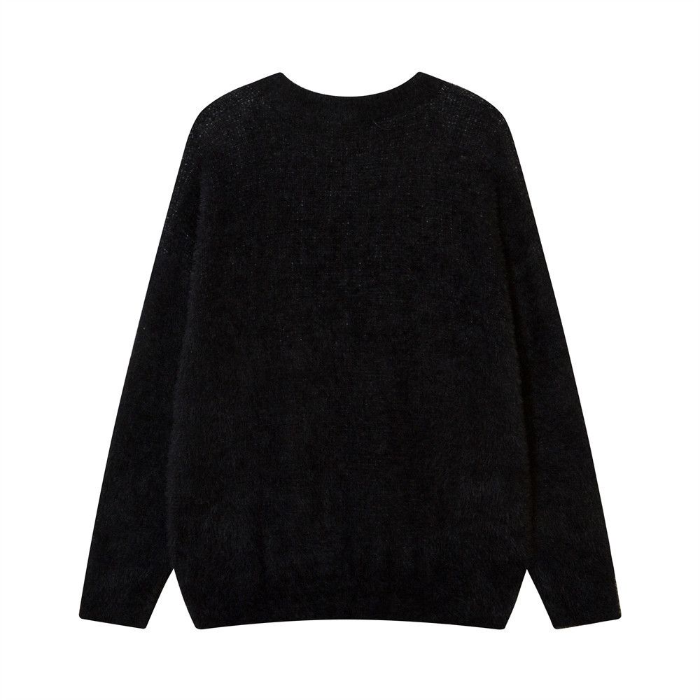 Vintage Men's loose street casual letter round neck sweater Size US M / EU 48-50 / 2 - 2 Thumbnail