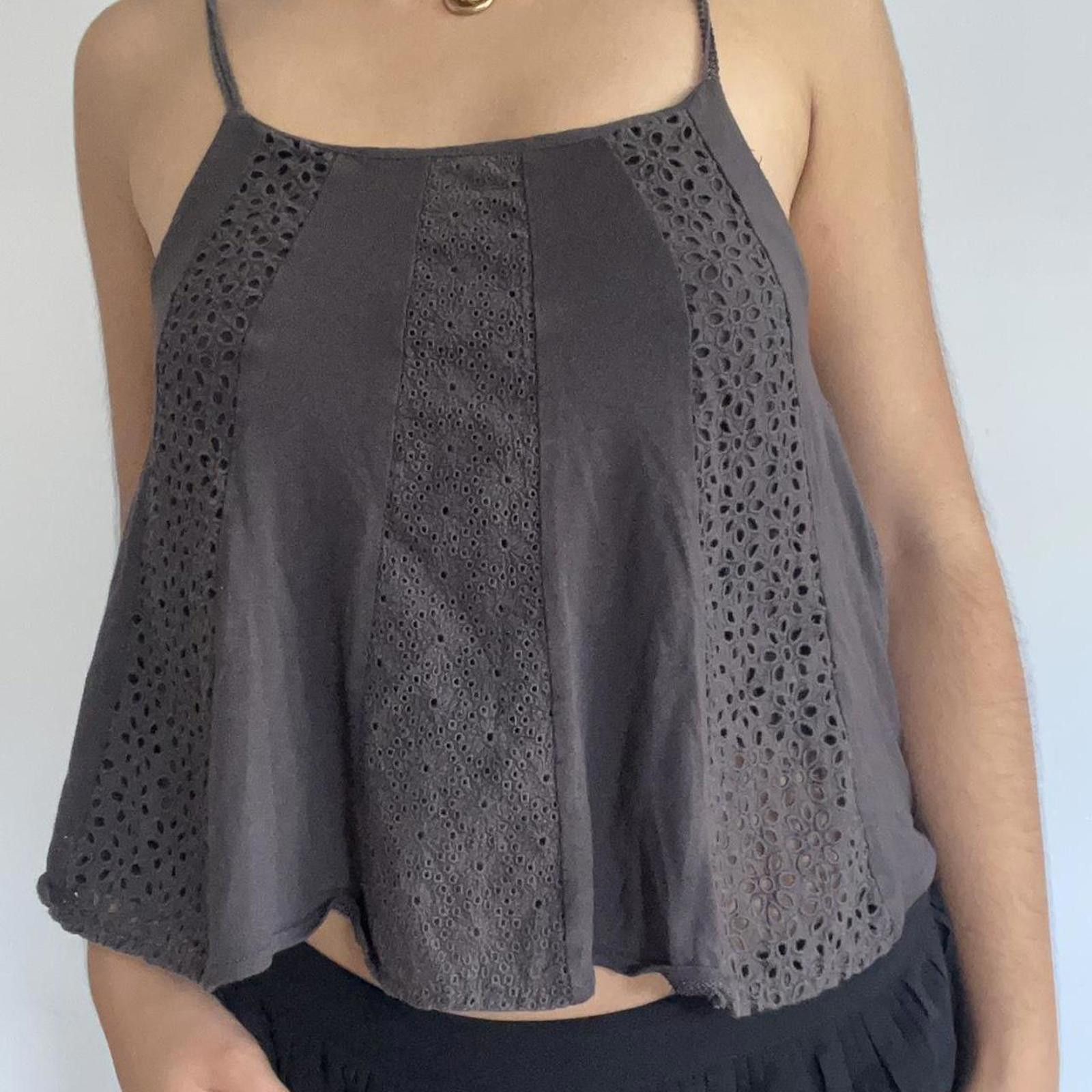 Other Grey lace eyelet tank top #eyelet #lace Size S / US 4 / IT 40 - 5 Thumbnail