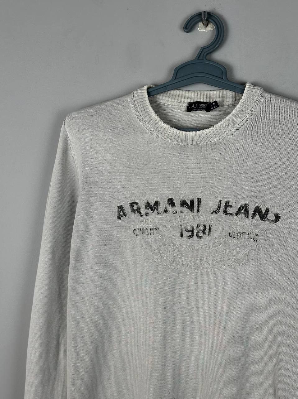 Armani Rare Vintage Armani Jeans Distressed Sweater Size L Size US L / EU 52-54 / 3 - 3 Thumbnail