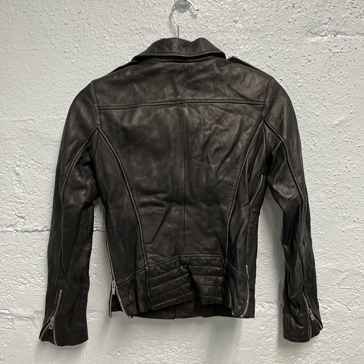 Zara ZARA Authentic Leather Moto Jacket Size XS / US 0-2 / IT 36-38 - 2 Thumbnail