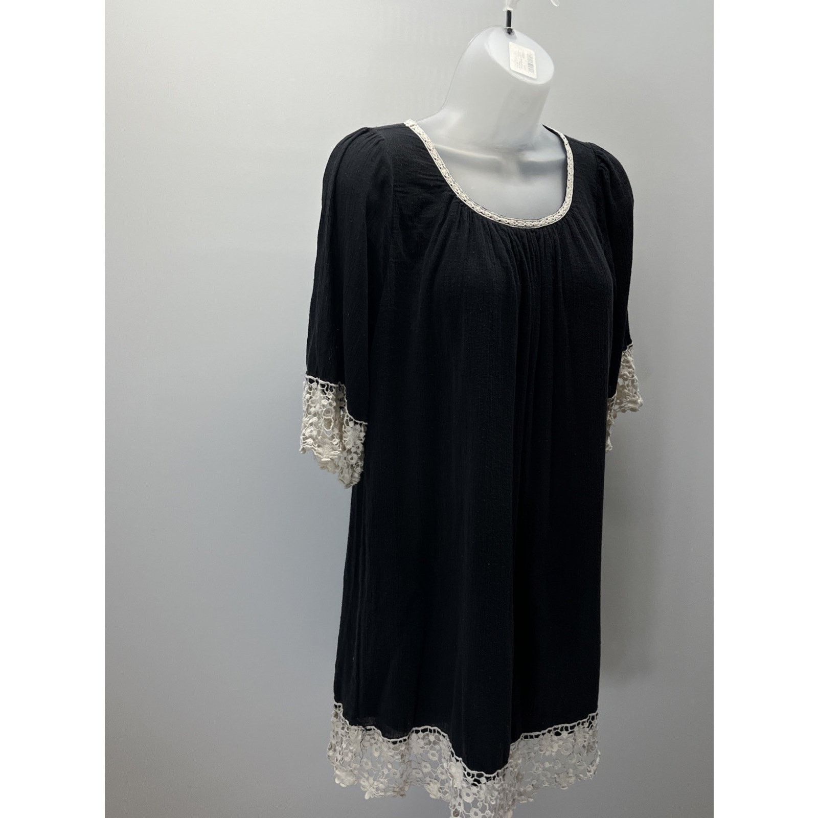 Other Umgee Womens Black Tunic Shift Dress Half Sleeve Mini M Size M / US 6-8 / IT 42-44 - 3 Thumbnail